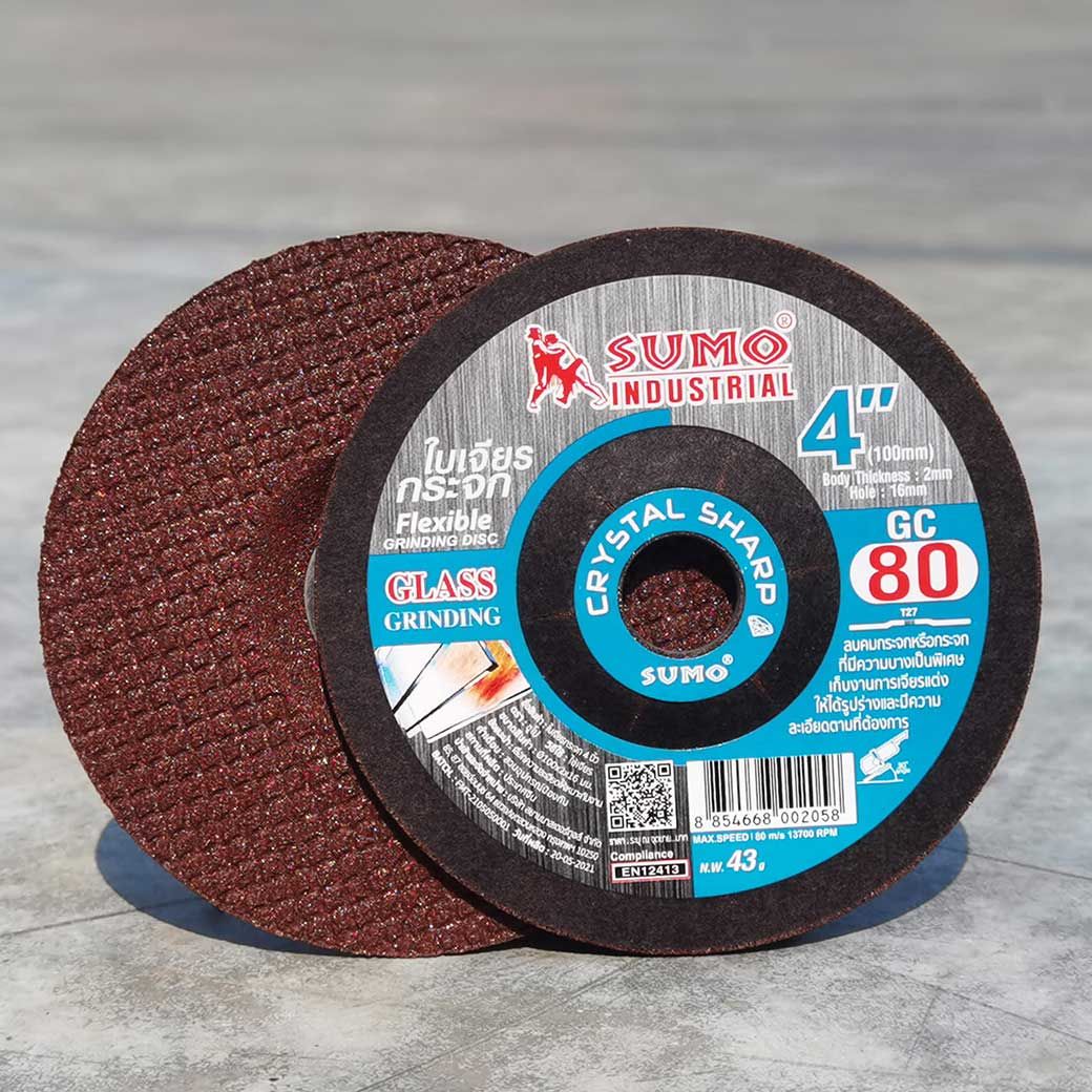 SUMO ใบเจียรกระจก 4"x2mm GC80 (25ใบ/กล่อง)