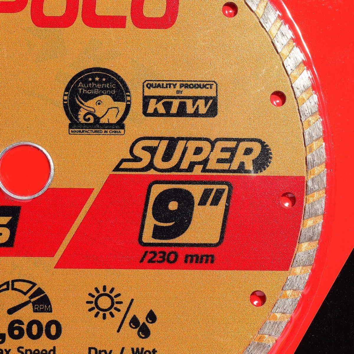 POLO KE-9S ใบเพชรตัดคอนกรีต 9" ตัดแห้ง/น้ำ