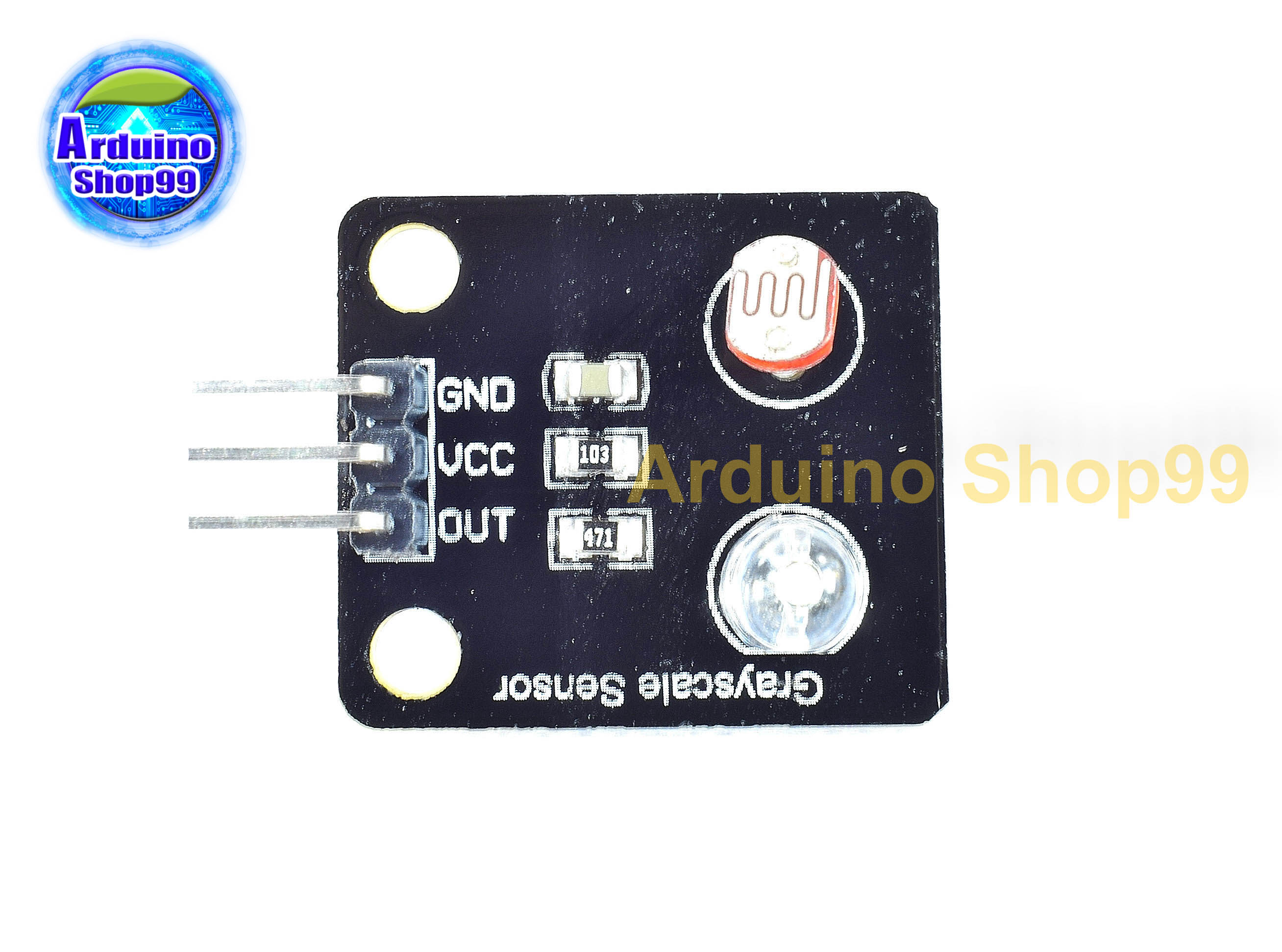 เซ็นเซอร์วัดแสง LDR+LED Analog gray sensor line-finding sensor tracing module