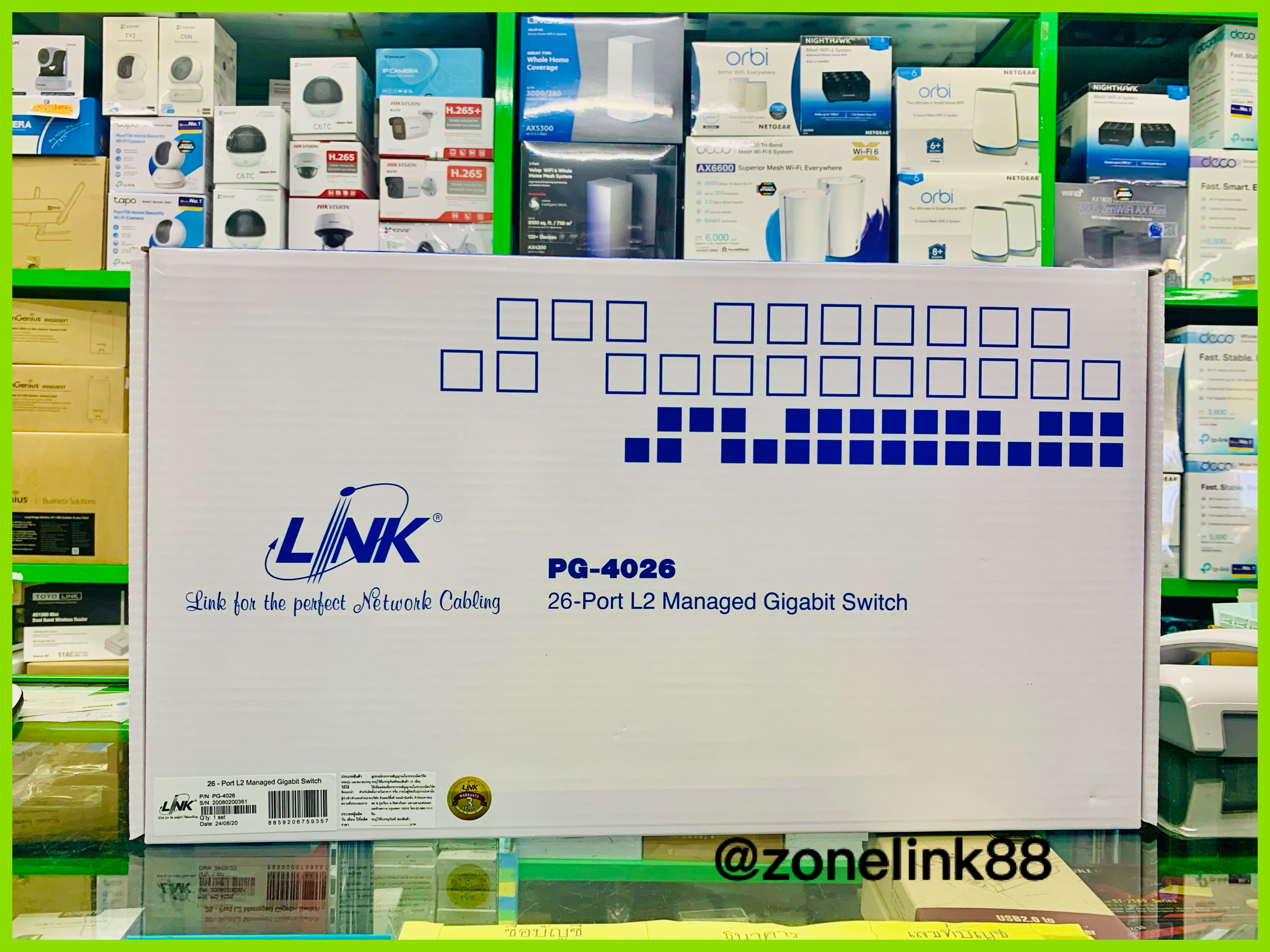 LINK PG-4026 26-Port L2 Managed Gigabit Switch Rackmount (10/100/1000Mbps Ethernet) + 2 SFP (GE) Port, Metal Enclosure