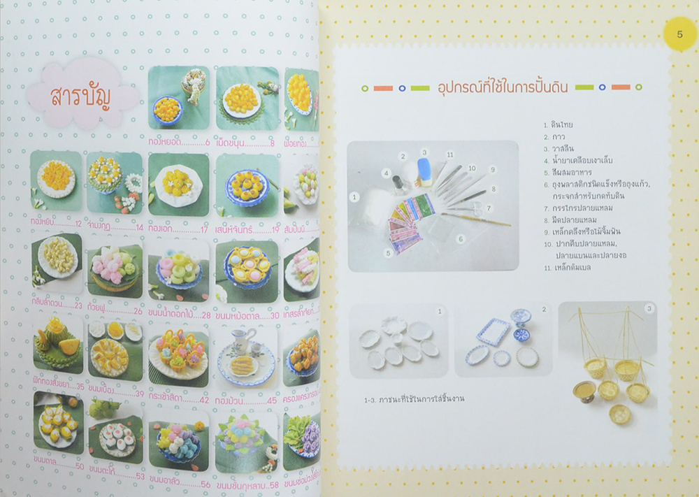 ปั้นดินจิ๋วขนมไทย