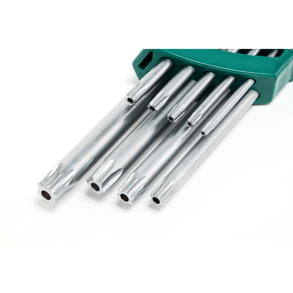 SATA 09702 ชุดประแจหกเหลี่ยมหัวทอร์คมีรู 9ชิ้น T10-50