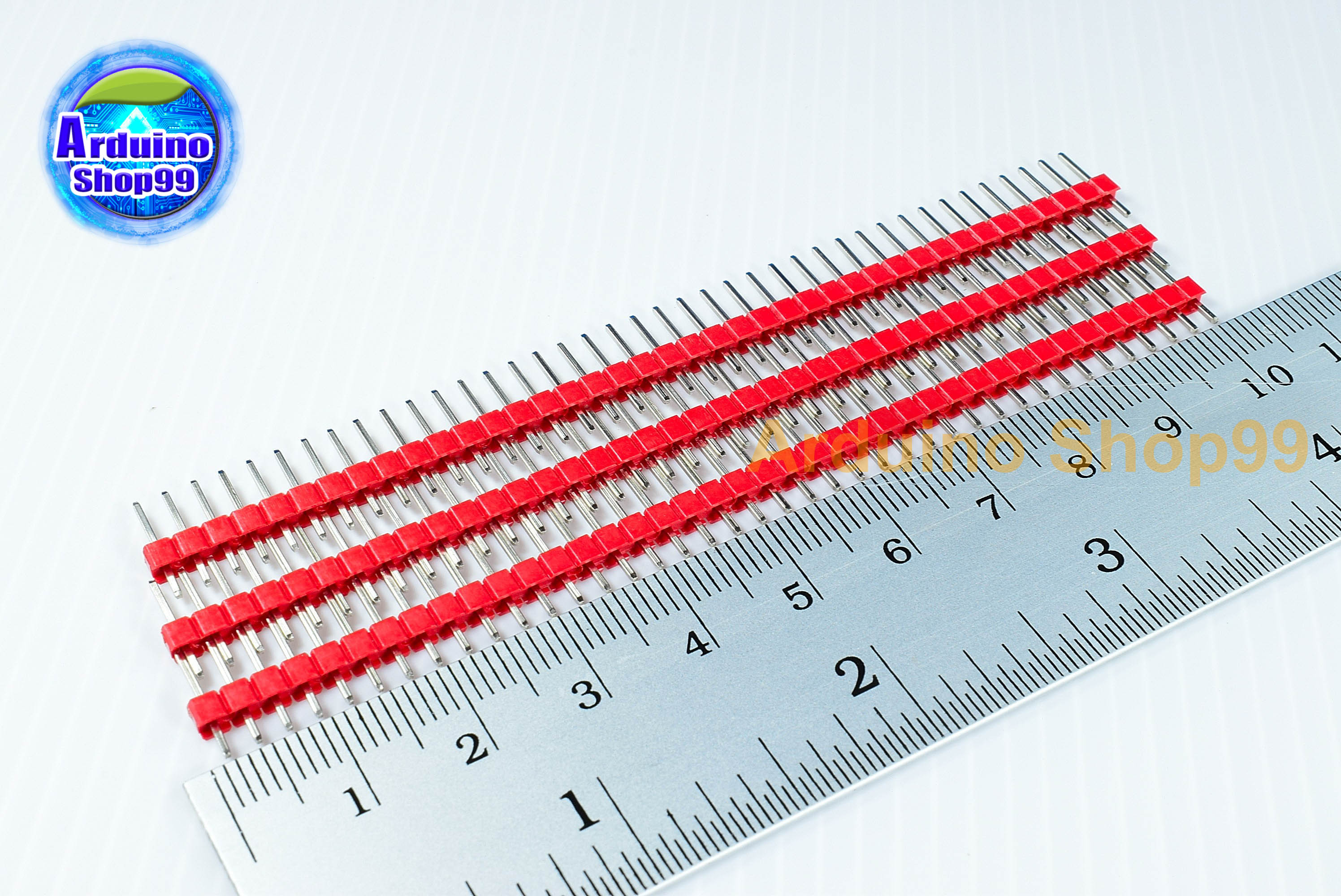 1X40 PIN 2.54mm single (แดงจำนวน 3 ชิ้น)