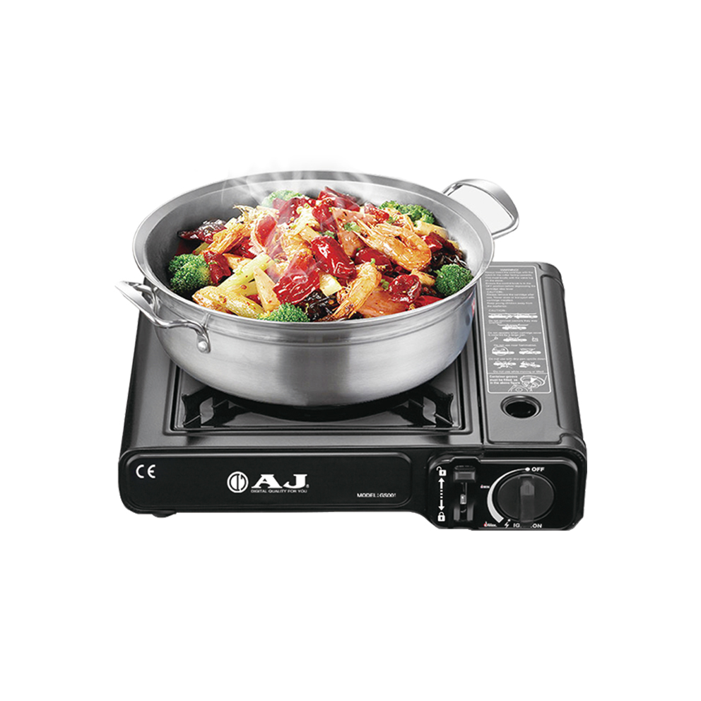 AJ เตาแก๊สปิคนิค รุ่น AJ-GS001 เตาแก๊สพกพา สำหรับ Camping หรือใช้งานนอกบ้าน รับประกัน 1 ปี