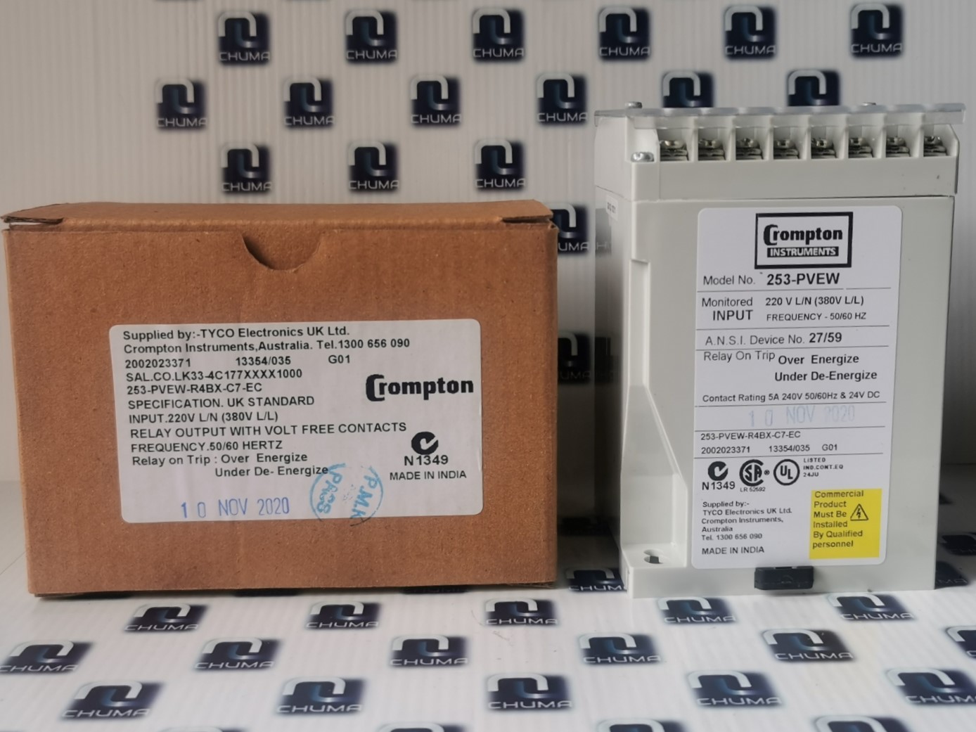 Crompton Instruments, relay, meter,controller, 253-PVEW-R4BX-Cy-EC