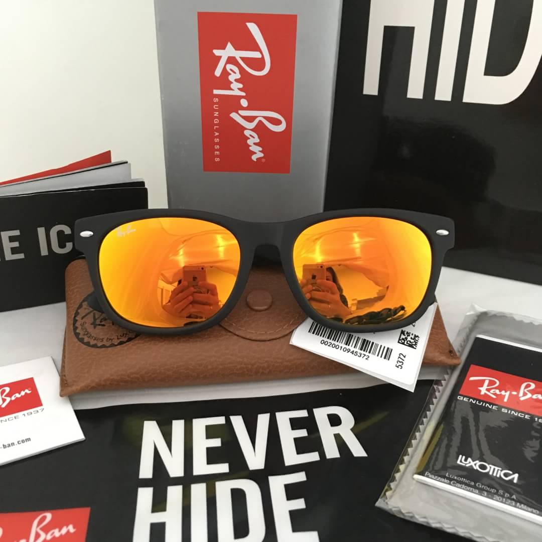 ♥️สินค้าใหม่ พร้อมส่ง Rb2132 new wayfarer มีมาสีเดียวนะครับ ปรอทส้ม กรอบดำ มีบาร์ฯ #olsraybanglasses สกรีนเปะ ถ่ายจากสินค้าจริง ตรงปก ❌ไม่จกตา❌ ------------------------------------ 🚚ส่งสินค้าทุกวัน ยกเว้นวันอาทิตย์ 📦สิ