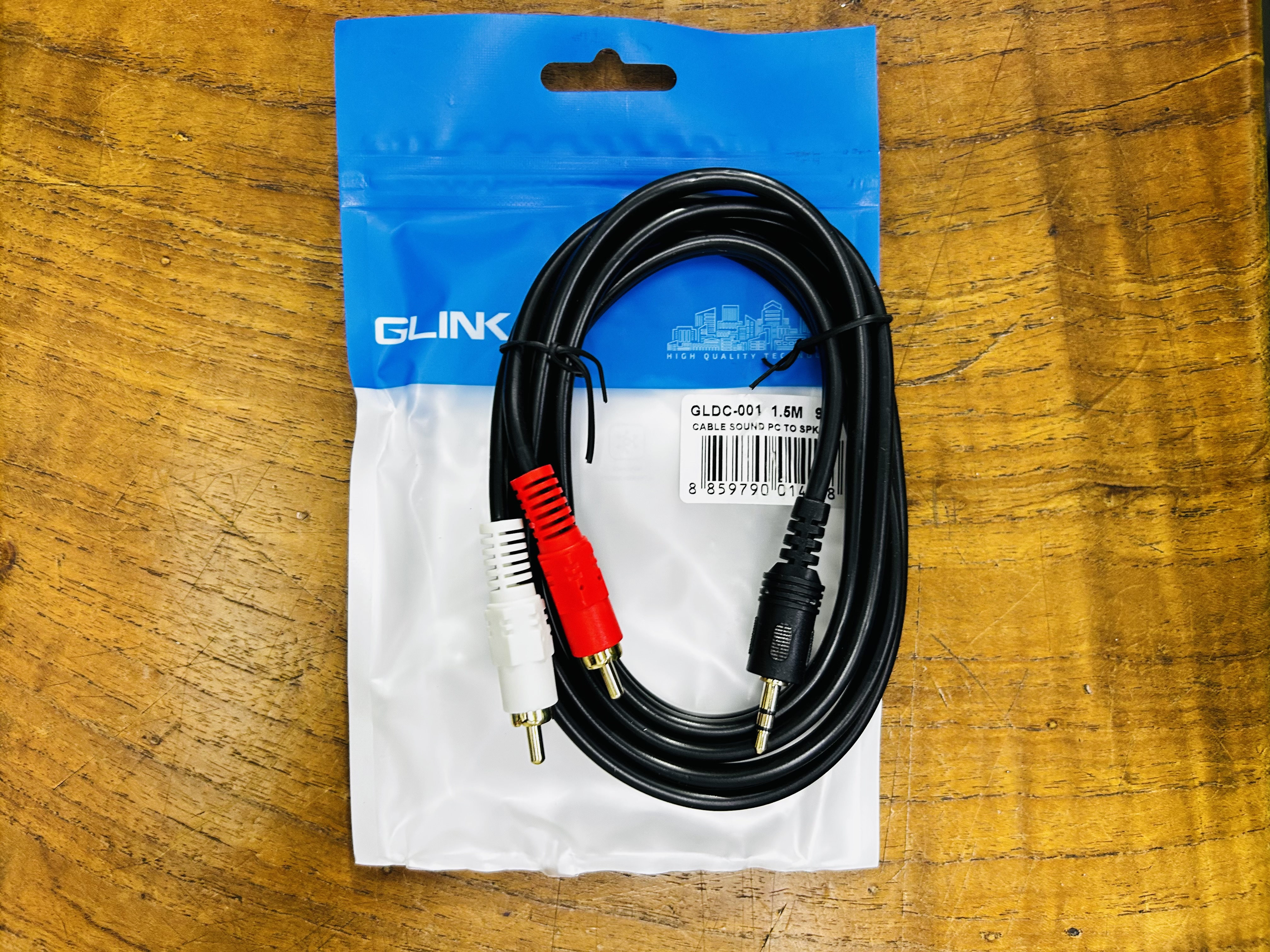 Glink GLDC-001 1.5m cable sound PC to SPK 1:2