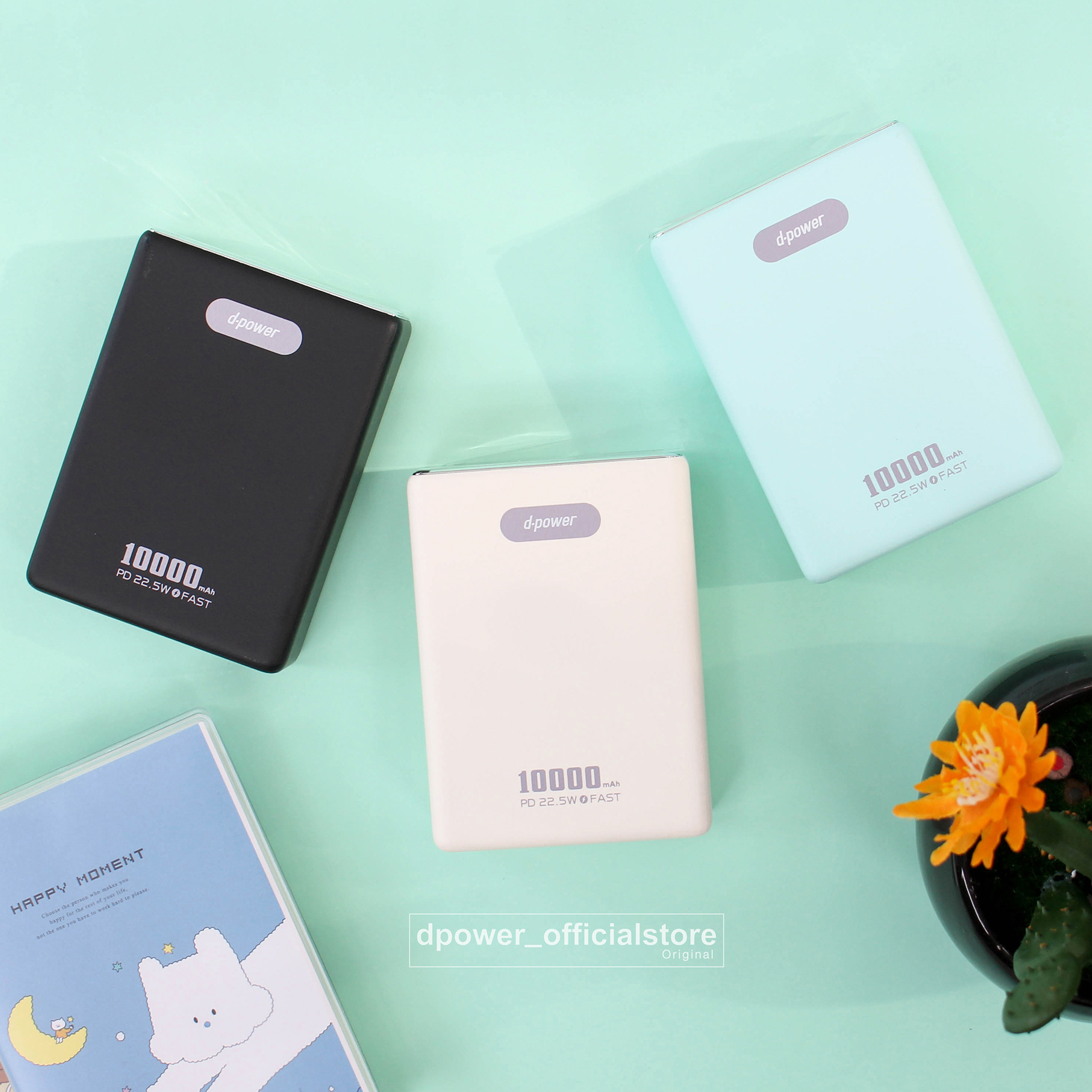 d-power พาวเวอร์แบงค์ รุ่น S9 plus ความจุ10000mAh ชาร์จเร็ว PD22.5W (มอก.2879-2560) รับประกัน 1 ปี