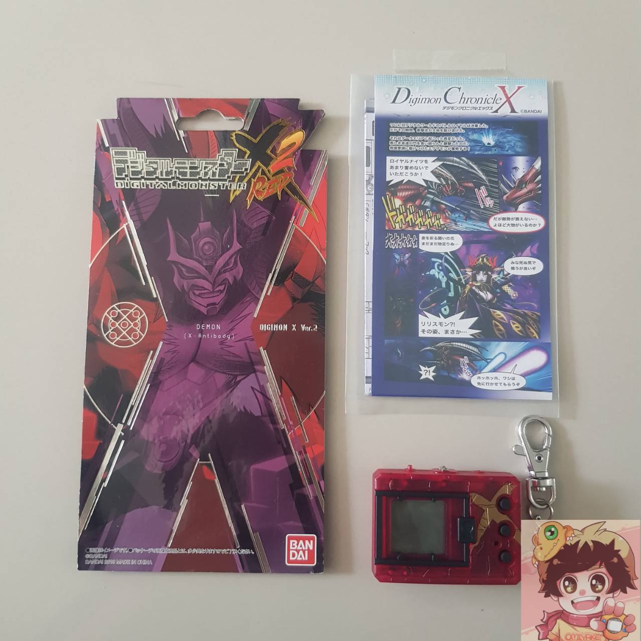 BANDAI DIGIMON Digital Monster X Ver.2 Clear Red Color(สีแดงใส)(V-pet X 2)Premium Bandai ดิจิม่อน ดิจิไวซ์[LOT JP][USED]