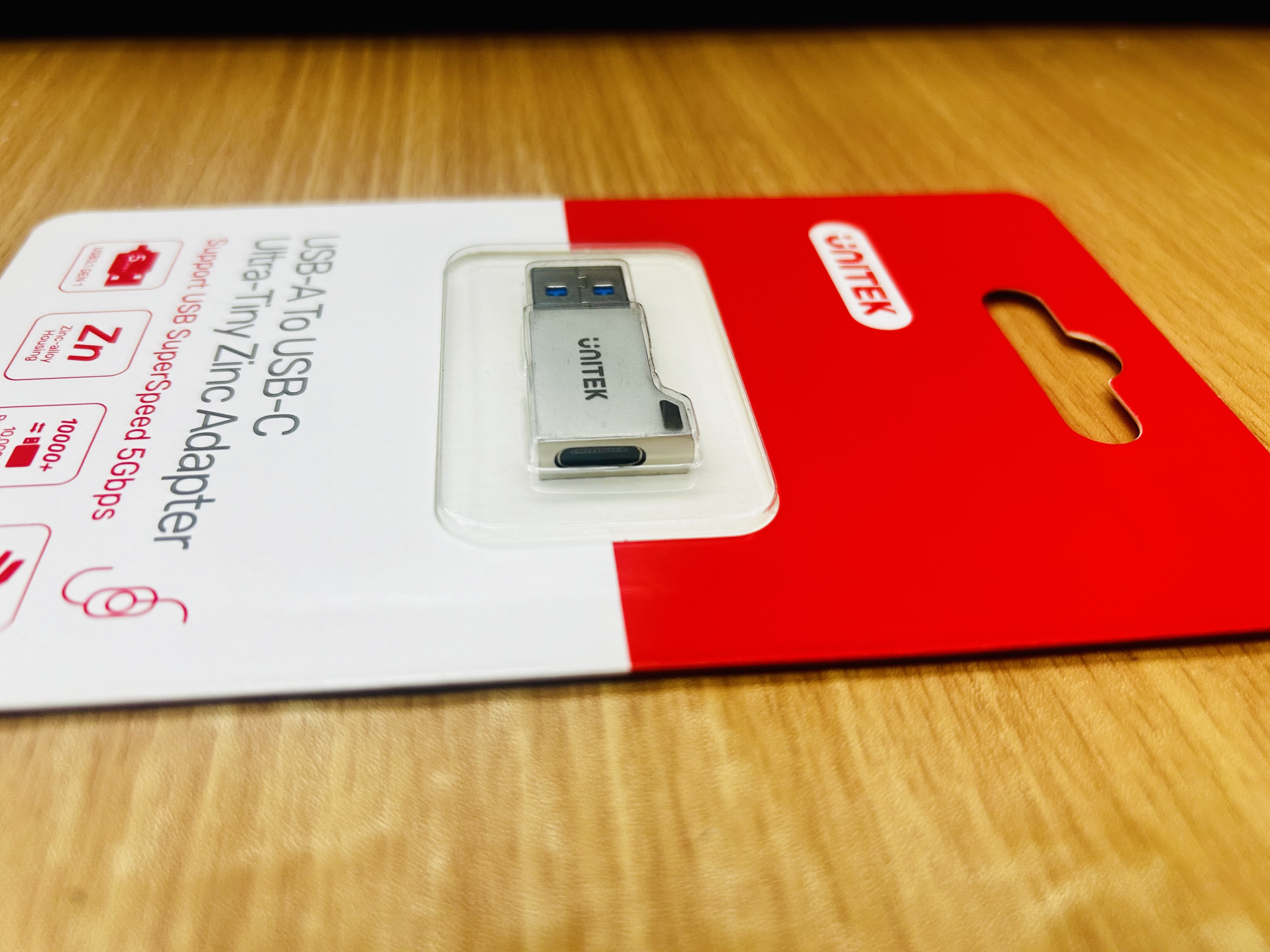 Unitek A1034NI USB-A to USB-C Ulra-Tiny Zinc Adapter