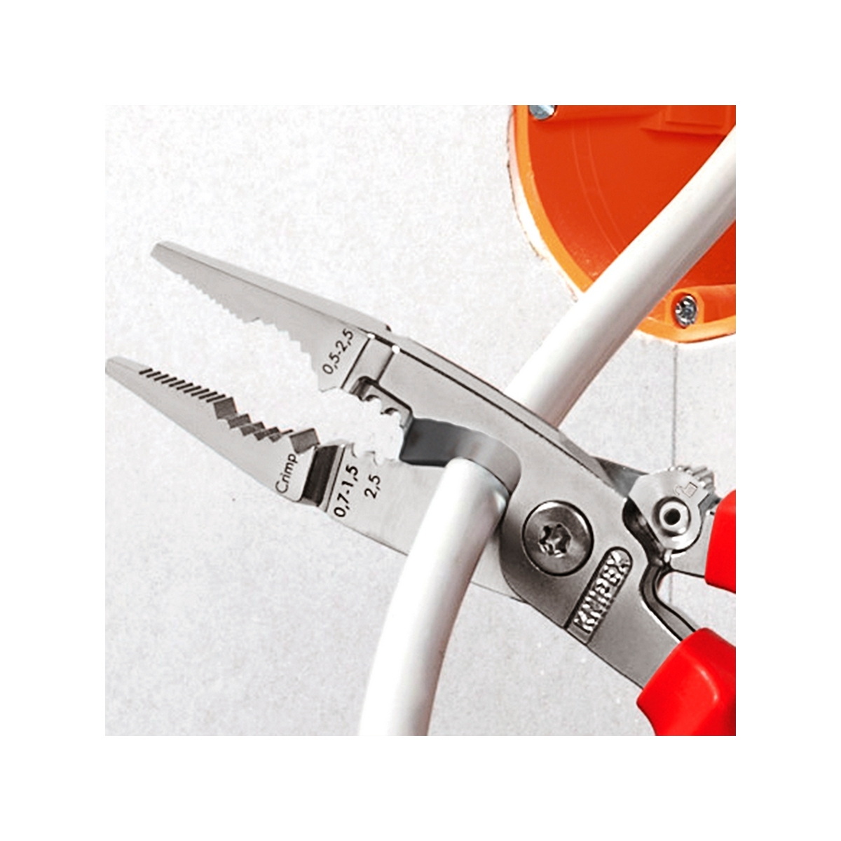 KNIPEX 13 96 200 คีมปากรวมติดตั้งระบบไฟฟ้า(มีตัวล็อค) 200mm ป้องกันกระแสไฟ 1000V