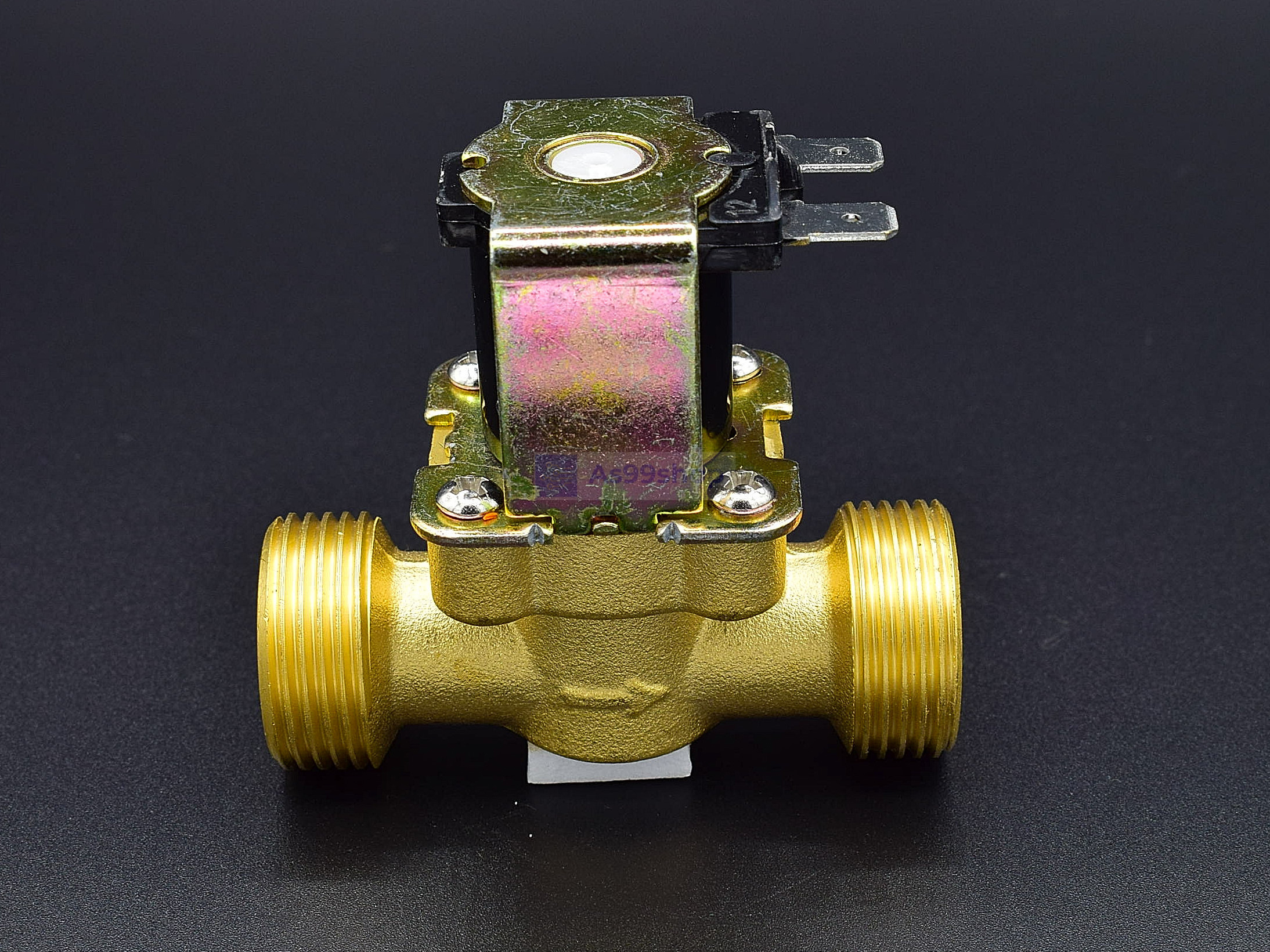 โซลินอยด์วาล์วทองเหลือง Solenoid Valve 12VDC 3/4 นิ้ว สำหรับเปิด-ปิด น้ำ