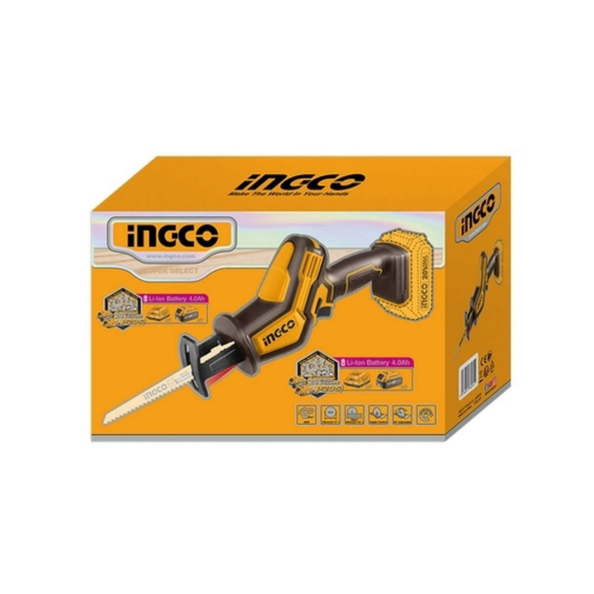 INGCO CRSLI6508 เลื่อยชักไร้สาย 20V เครื่องเปล่า
