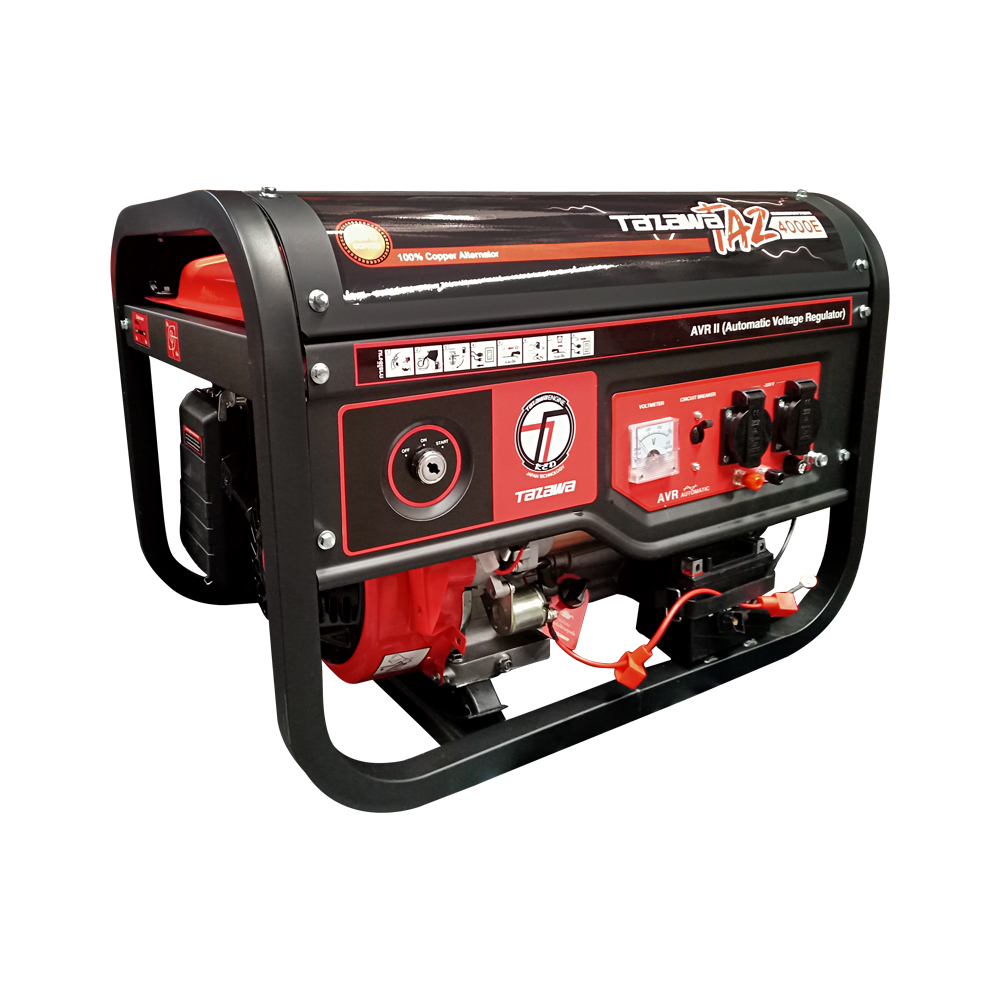 TAZAWA TAZ4000E เครื่องปั่นไฟ 3kW/220V พร้อมระบบ AVR เบนซิน 7HP กุญแจ+แบต