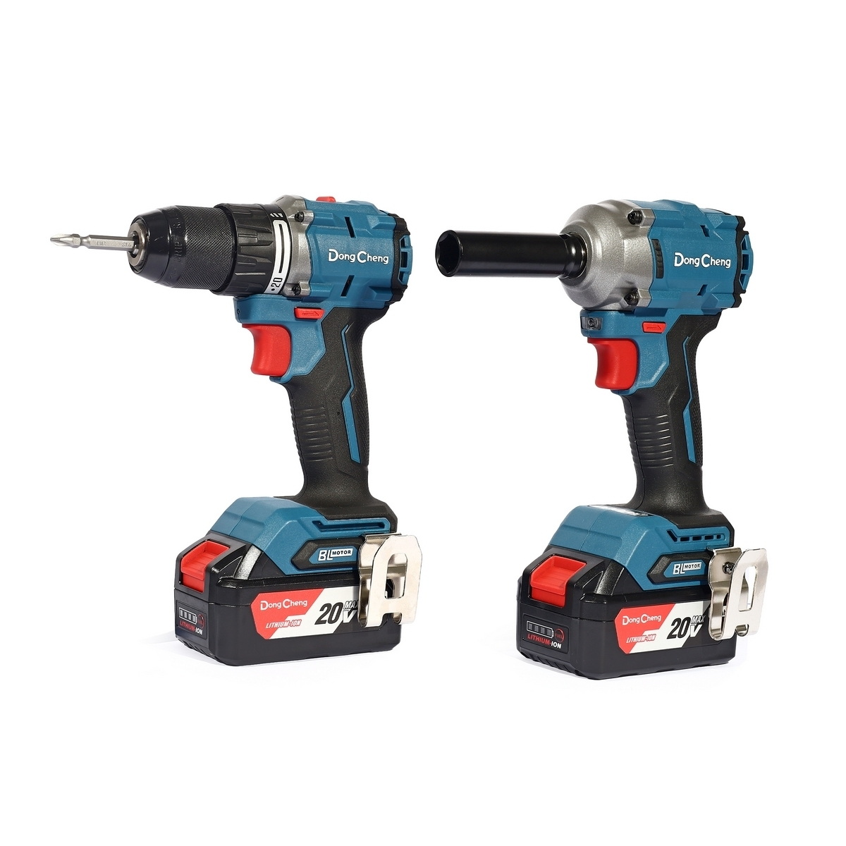 Dong Cheng DCKIT28-EK ชุด COMBO DCJZ2060i สว่านกระแทก+DCPB358 บล็อก 1/2" 20V