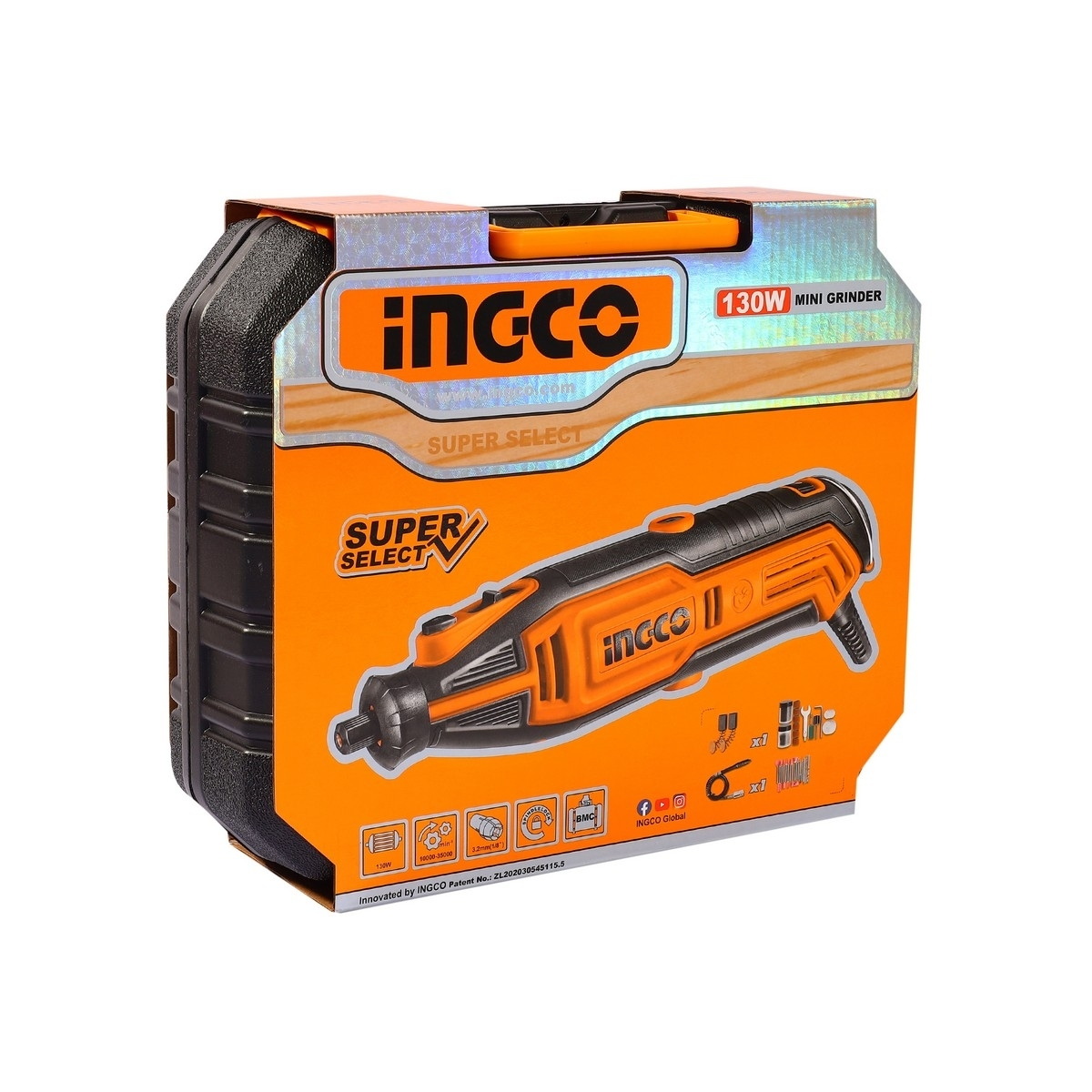 INGCO MG13328 เครื่องเจียรสายอ่อนไฟฟ้า 32.mm 130W 35000rpm