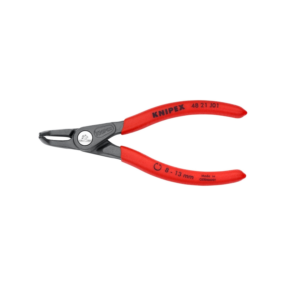 KNIPEX 48 21 J01 คีมหนีบแหวน 5" Precision ปลายงอ ปลาย 0.9mm