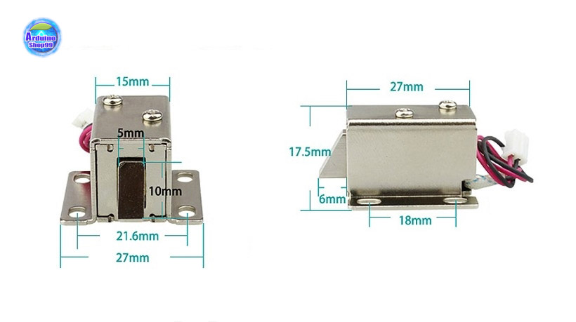 กลอนไฟฟ้าขนาดเล็ก LY-031 DC12V 0.4A small electromagnetic lock (ไม่มี แอลล๊อค)