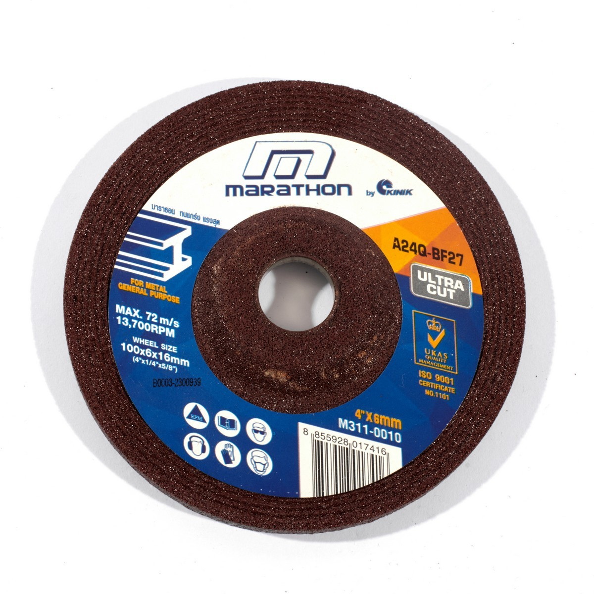 MARATHON ใบเจียร 4"x6mm ULTRA (25ใบ/กล่อง)