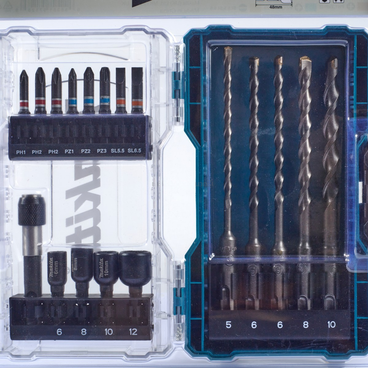 MAKITA E-07082 ชุดดอกสว่าน เจาะปูน SDS+ดอกไขควง (18ชิ้น)