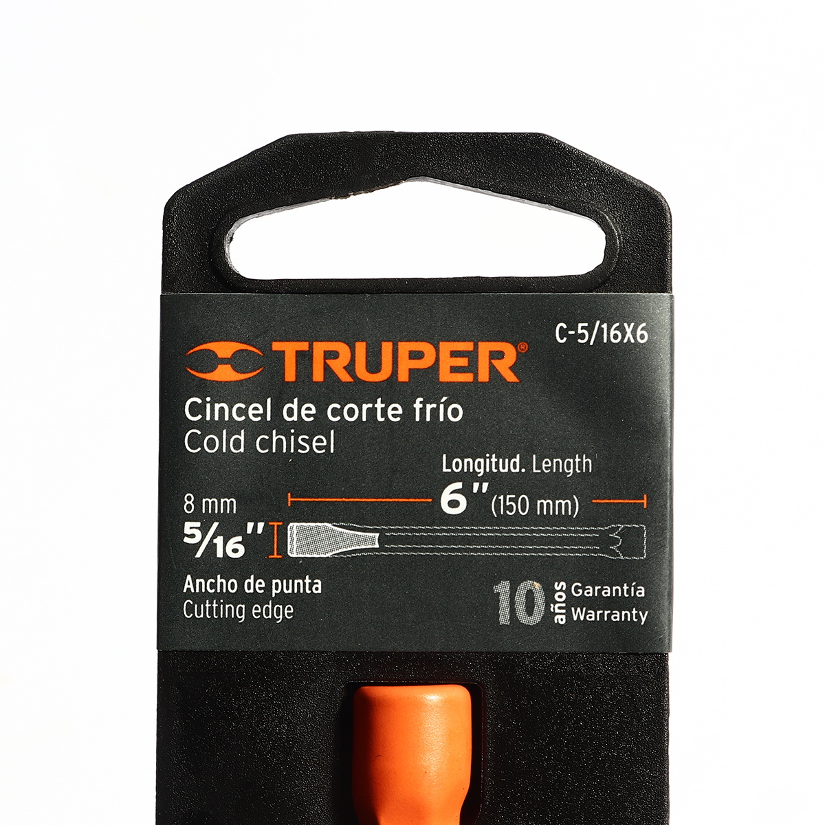 TRUPER 12103 เหล็กสกัดปากแบน 5/16"x6"