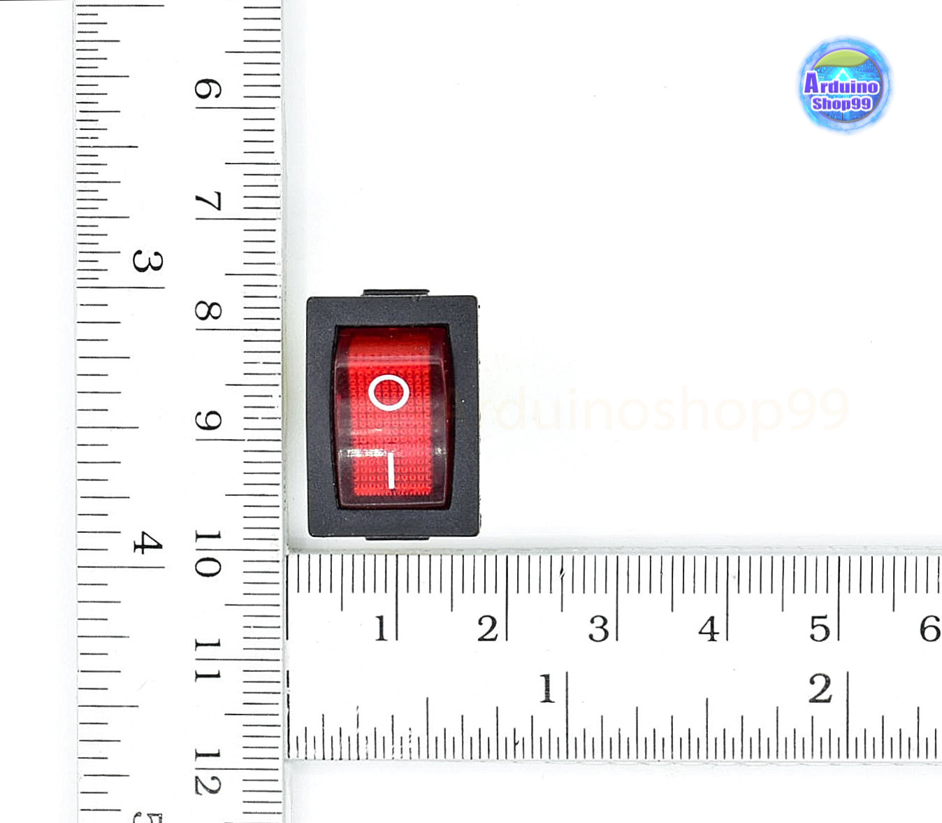 KCD1 Rocker Switch 3Pin 6A/10A 250V/125V AC Red( 1 ตัว)