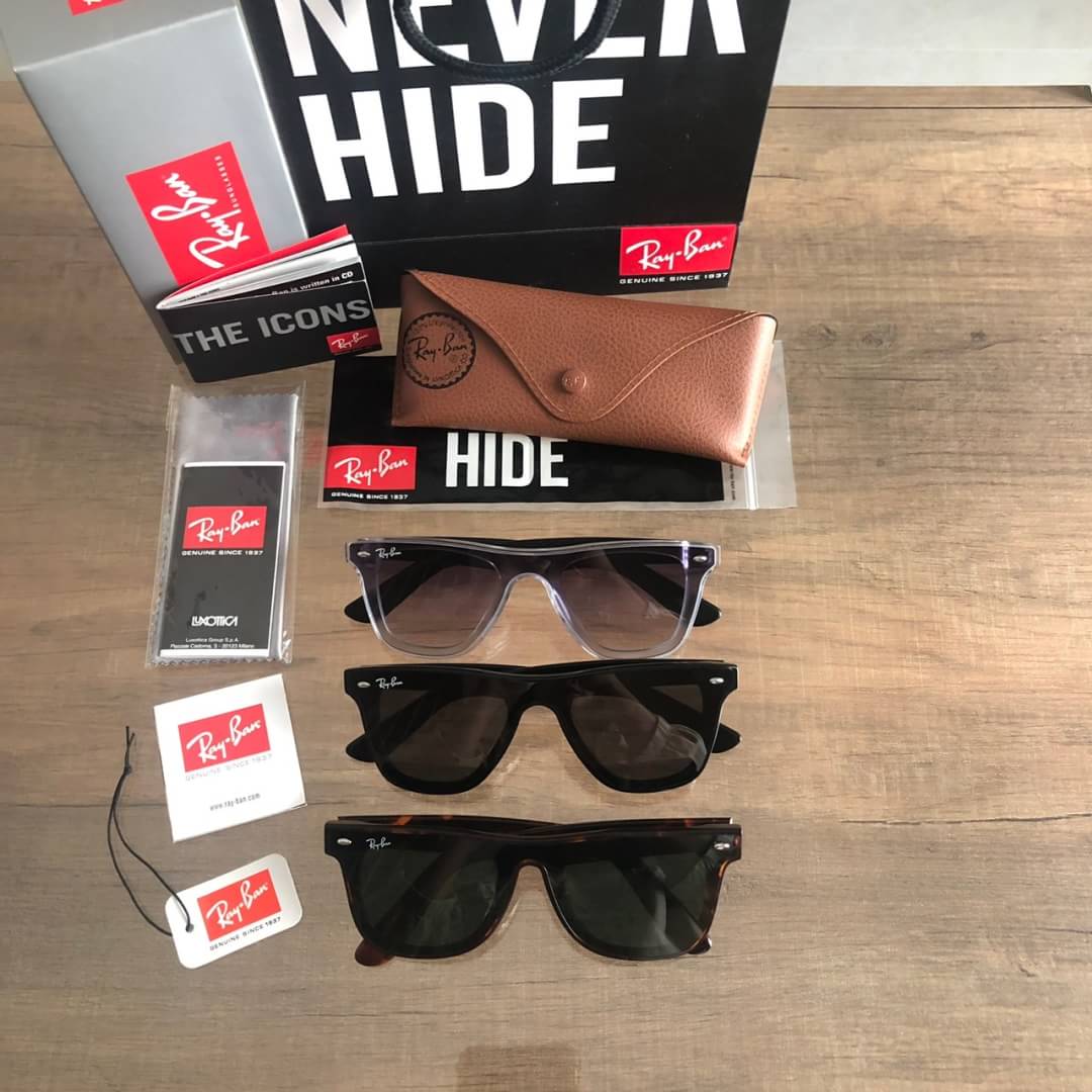 #olsraybanglasses Rb4440 Rayban wayfarer blaze ใหม่ ทรงมิลเอลร์ตัดตรง ♥️งานเกรด Hi end ปั้มโลโก้ทุกจุด เทียบแท้1:1 Sz. 145 mm อุปกรณ์ครบเซทใหญ่ตามแบรนด์ : Full set ✅รับประกันความพอใจ👍🏼 ***ถ่ายจากสินค้าจริง เกรด