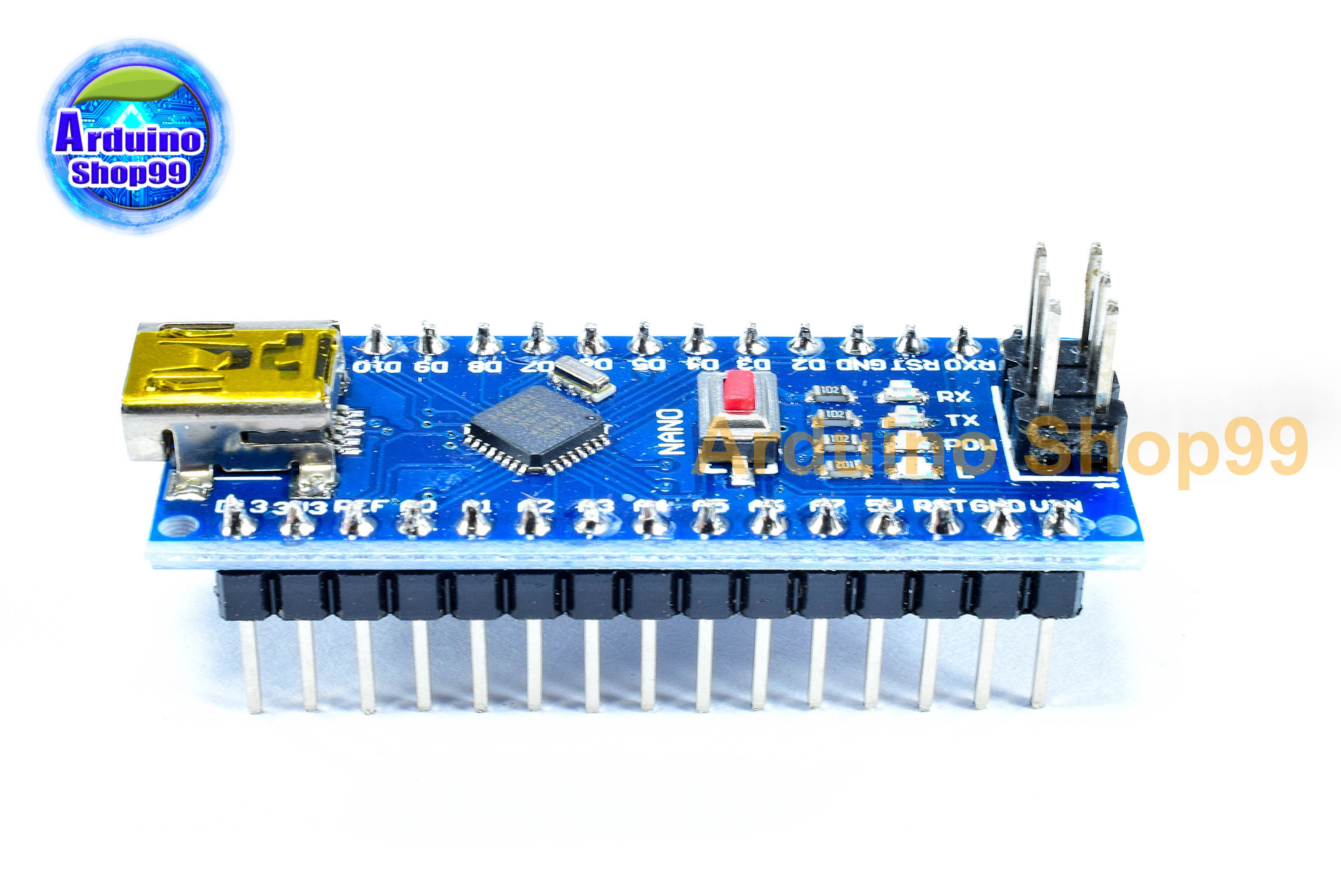 Nano V3 CH340 + USB cable(ปุ่มแดง)