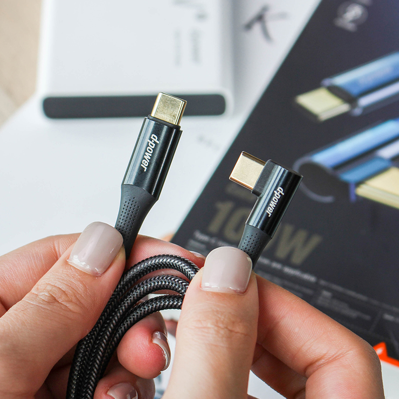 d-power สายชาร์จเร็ว รุ่น T21 PD100W Type-C to Type-C รองรับสมาร์ทโฟน Tablet, Notebook ประกัน 1 ปี