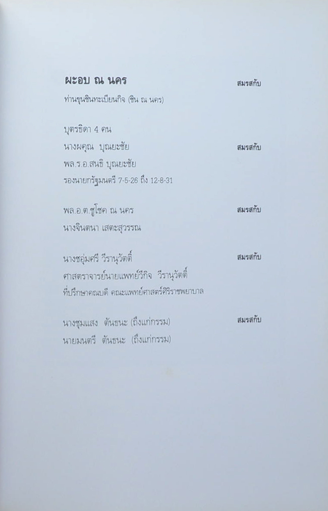 นางผะอบ ณ นคร (ประสบการณ์ในการรักษาแผลเป็ปติคในประเทศไทย)