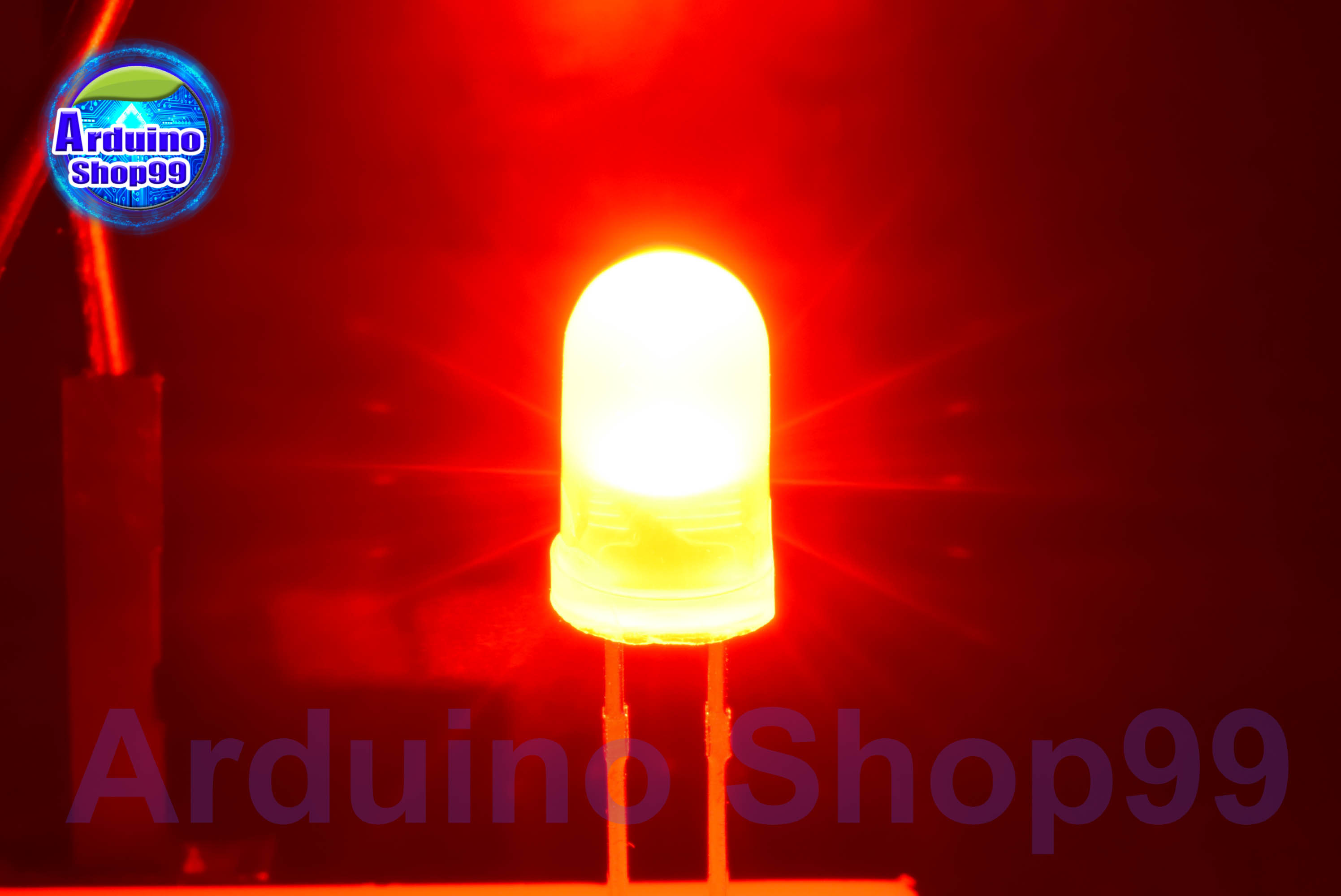 LED 5mm Red(สีแดง) 1 ชุด 5 ตัว