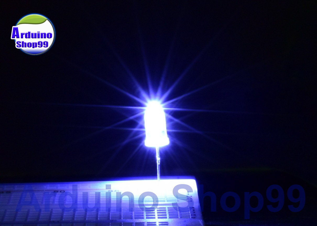 LED 5mm White 1 ชุด 5 ตัว