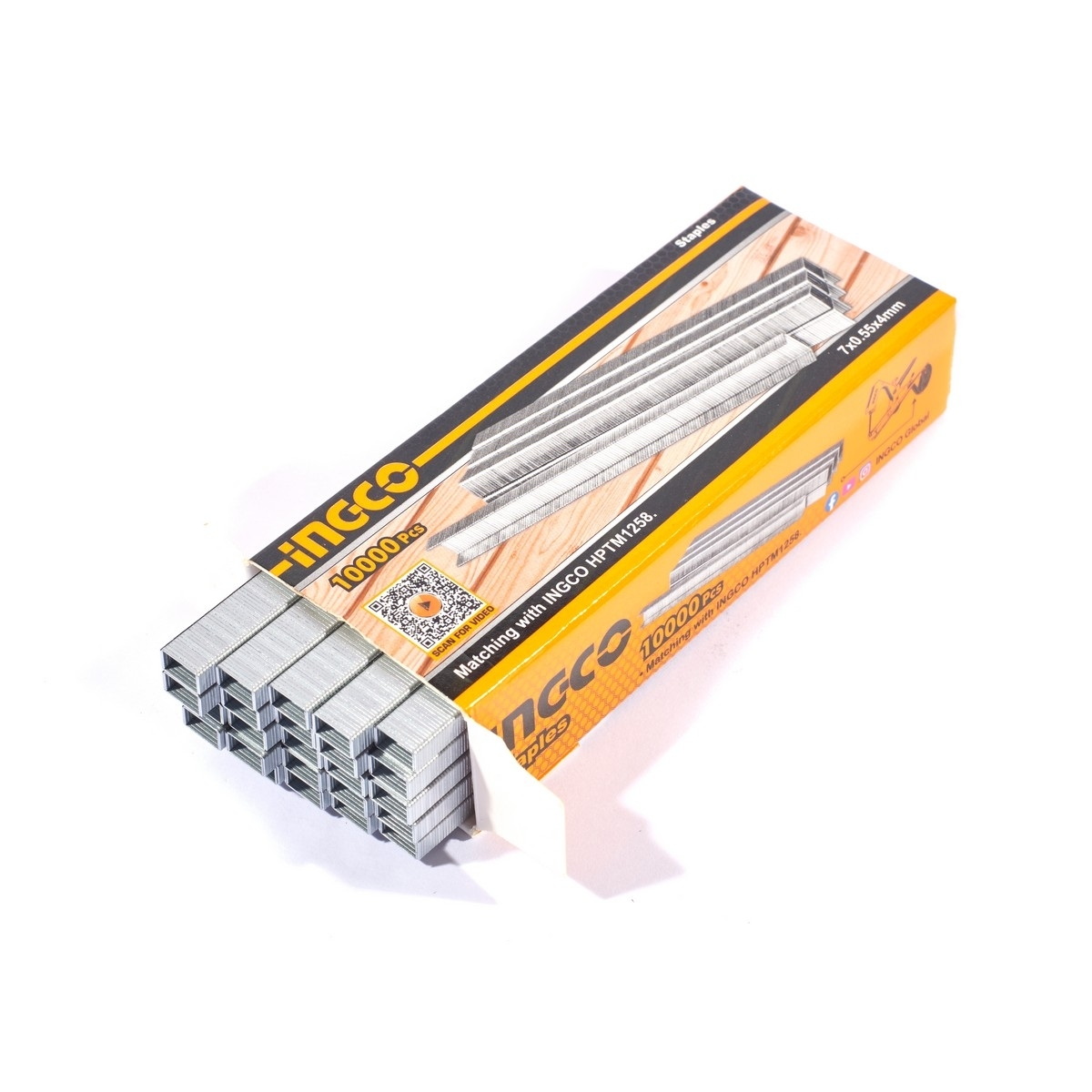 INGCO HPTM1258S ลูกแม็กซ์ สำหรับเครื่องรัดกิ่งไม้ (10,000 ลูก/กล่อง)