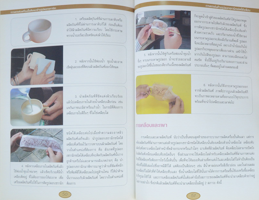 การตกแต่งเครื่องปั้นดินเผาด้วยรูปลอกเซรามิก