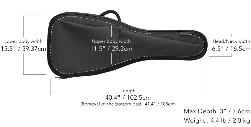 BRISQ Electric Guitar Bag - Charcoal Grey