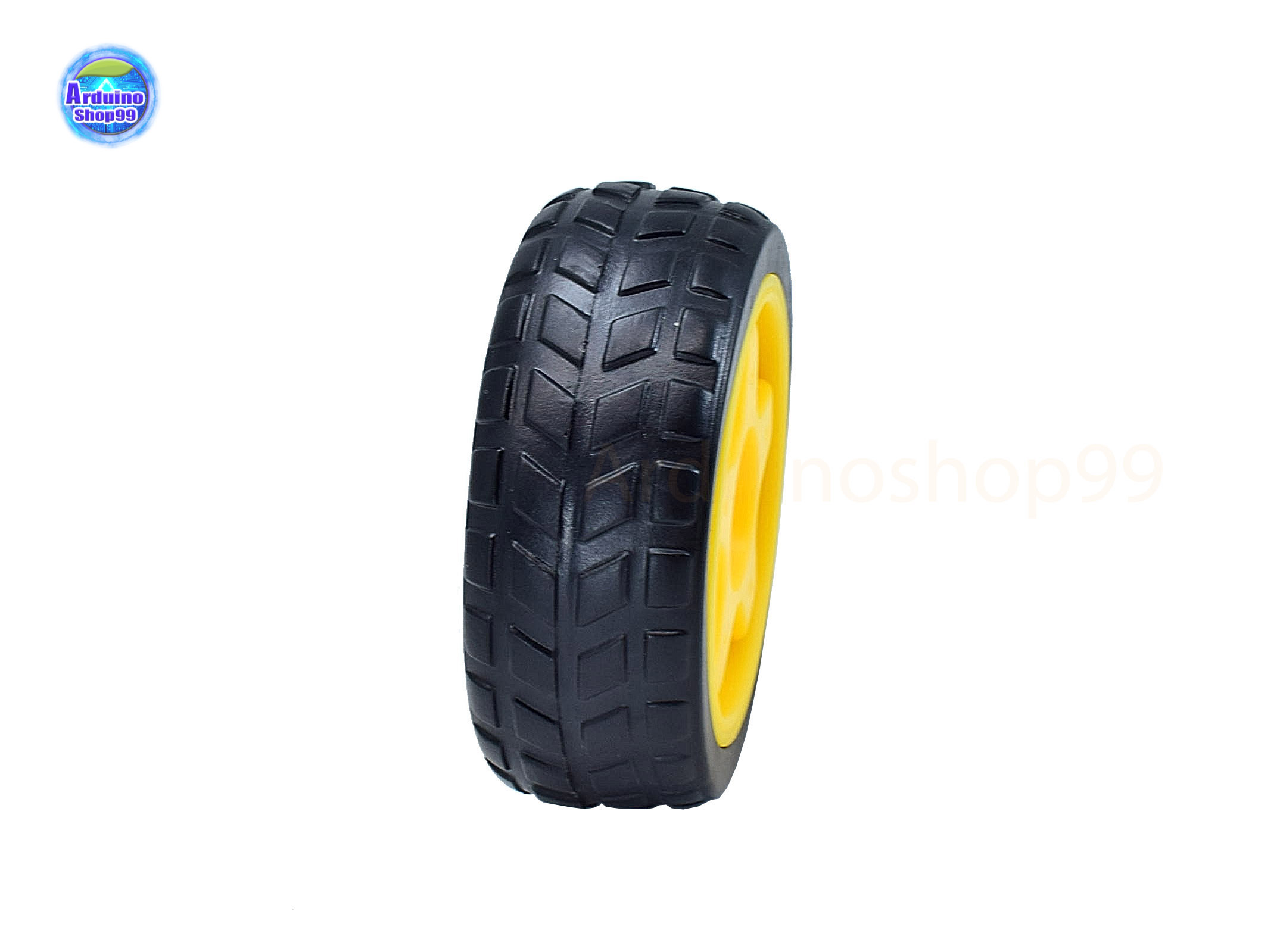 ล้อยางสำหรับ Smart Robot Car ล้อหุ่นยนต์ เส้นผ่านศูนย์กลาง 65 มม. (1 ล้อ)