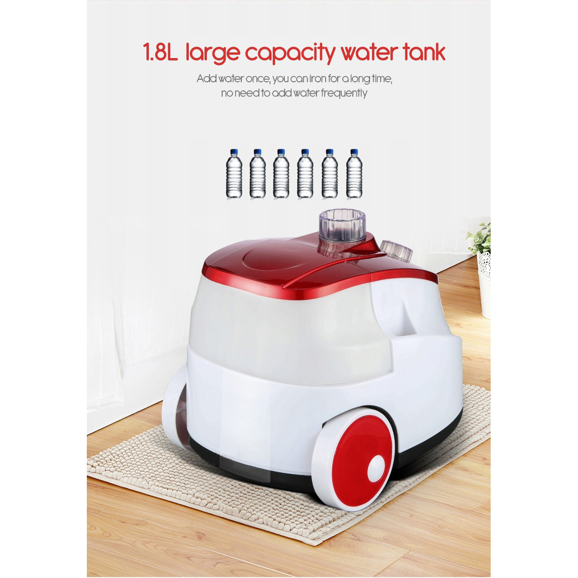 AJ เตารีดไอน้ำเเบบยืน รุ่น IR01 กำลังไฟ 1800วัตต์ ใช้งานง่าย ปรับความสูงได้ รับประกัน 1 ปี