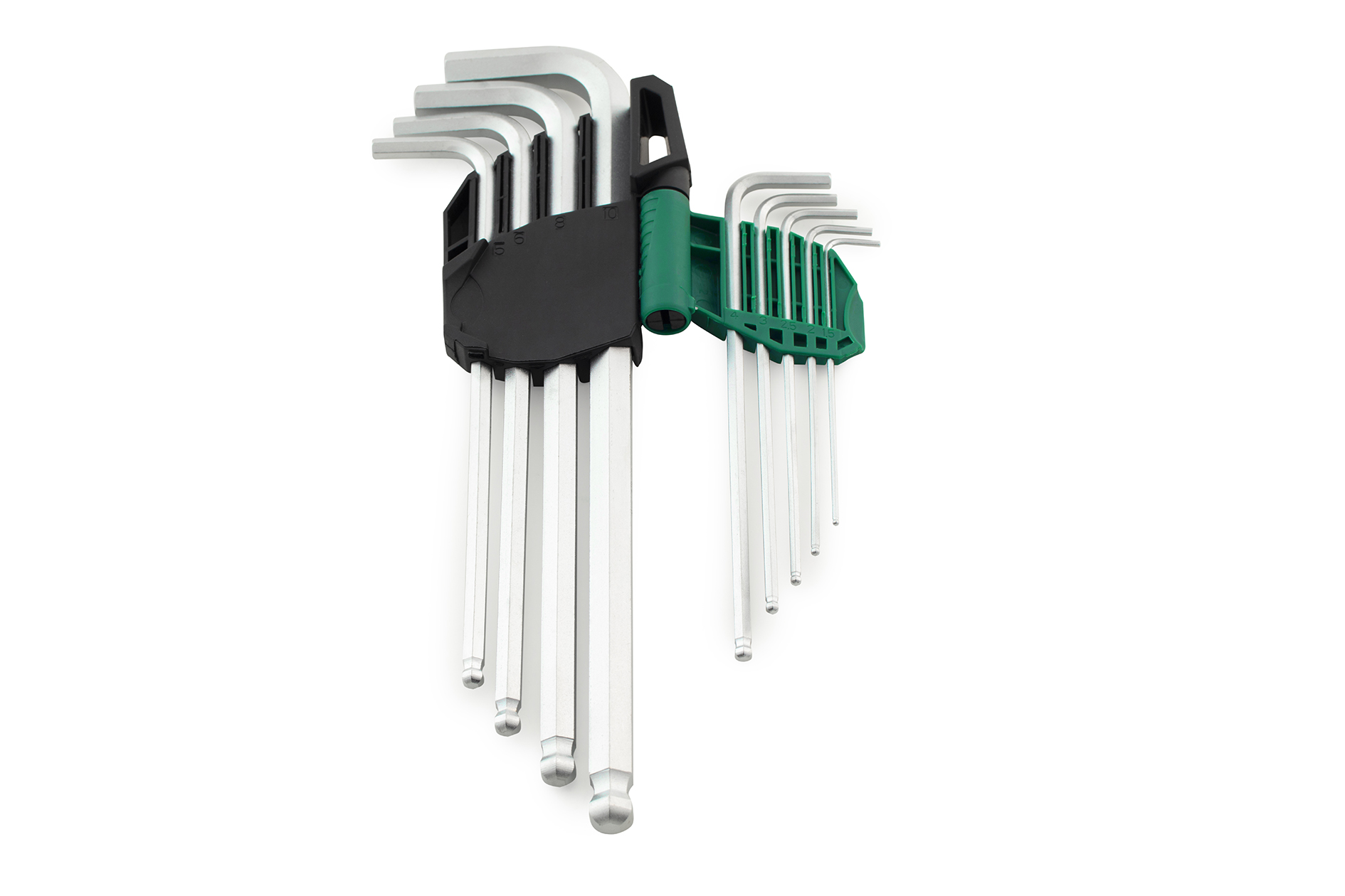 SATA 09101A ชุดประแจหกเหลี่ยมหัวบอลยาวพิเศษ มิล 9ชิ้น 1.5-10mm