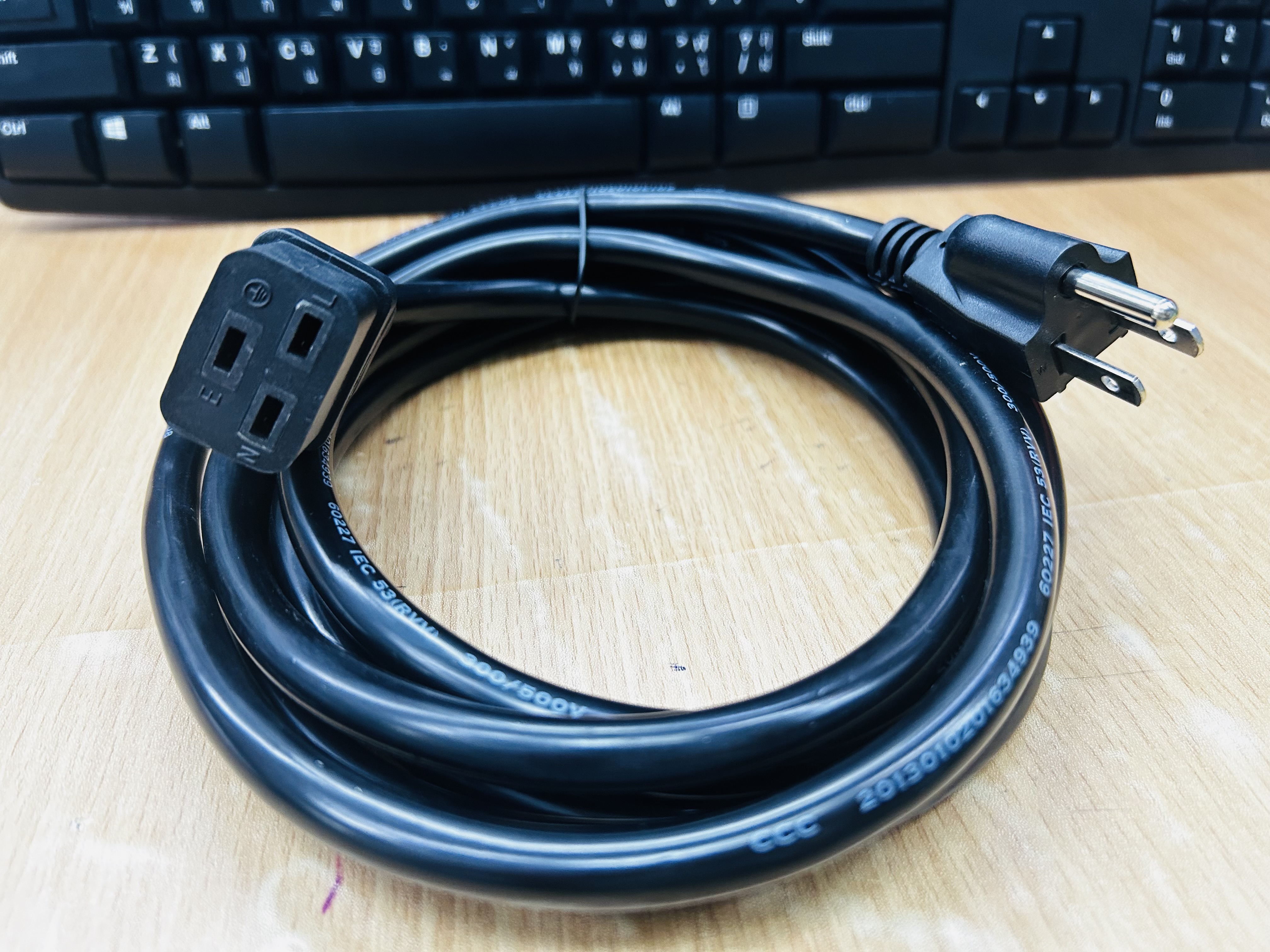 NEMA 5-15P to C19 IEC-320 AC Power Cords 3*1.5mm ความยาว 3m.