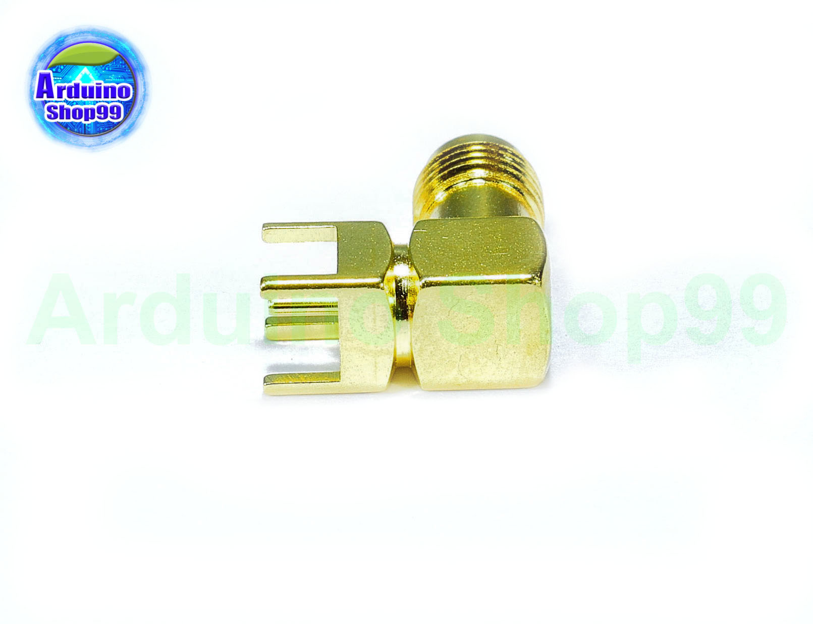 หัวต่อเสาอากาศ RF Adapter SMA female plug Right Angle SMA-KWE 90 DEGREE PCB Mount Thru Hole Connector