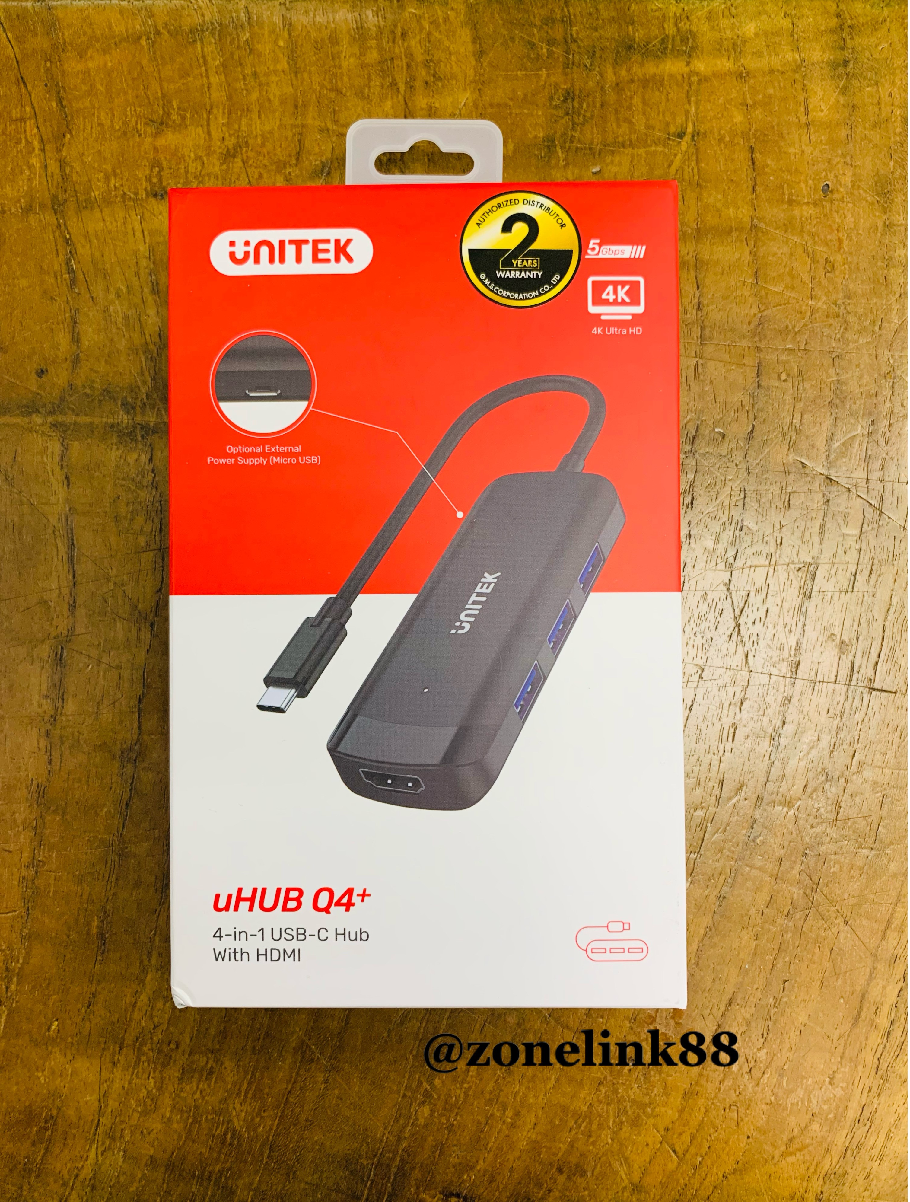 uHUB Q4+ 4-in-1 Powered USB-C Hub with HDMI UNITEK H1110B