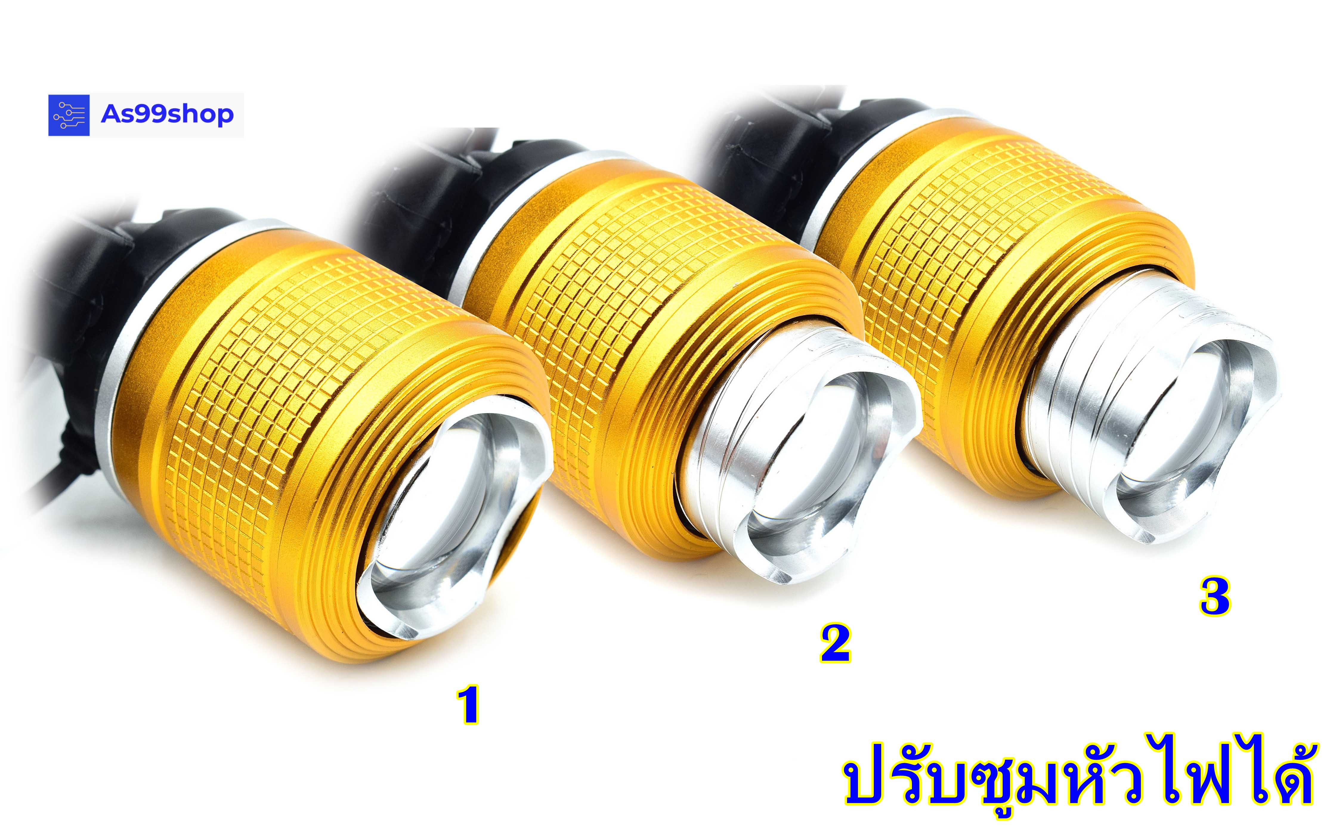 ไฟฉายคาดหัวแรงสูง (สีดำ) ไฟฉายคาดศรีษะ แรงสูง รุ่น Dual Light Source หลอด LED CREE XML-T6