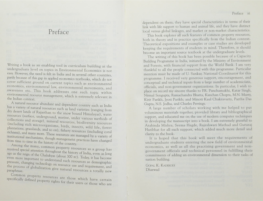 Common Property Resource Management