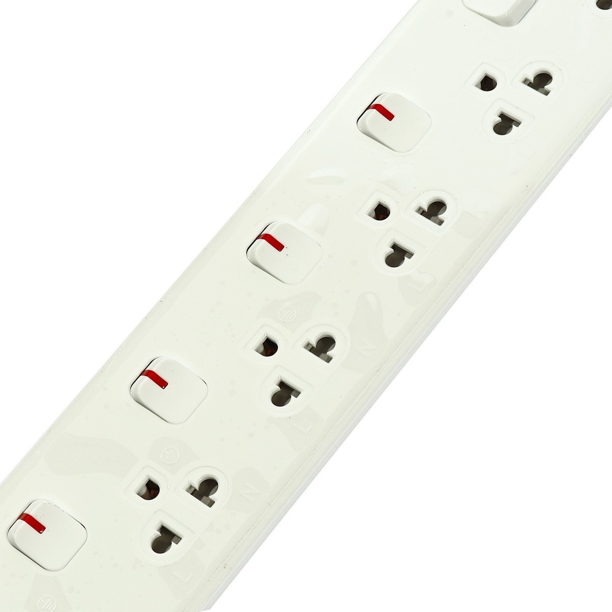 TOSHINO JT6-10M ปลั๊กพ่วง 6ช่อง/ 6สวิตซ์/ 10เมตร 16A/3600W