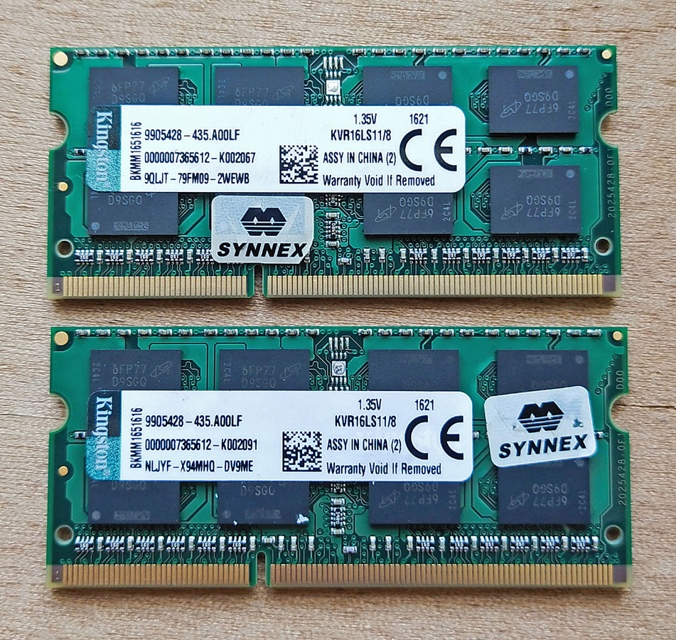 แรม NOTEBOOK (แรมโน้ตบุ๊ค) DDR3L/1600 8GB