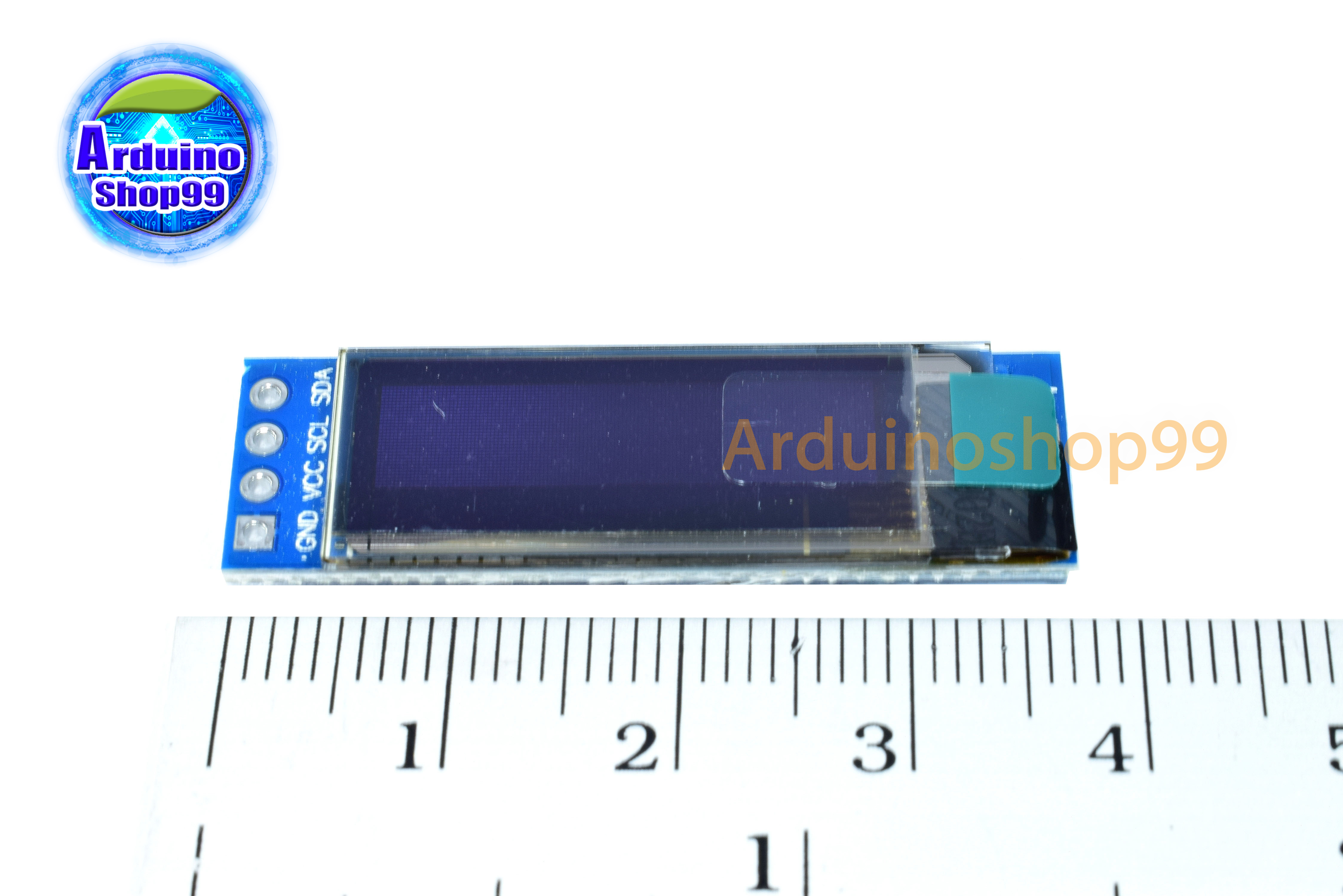 จอแสดงผล OLED ขนาด 0.91 นิ้ว แบบ I2C สีขาว