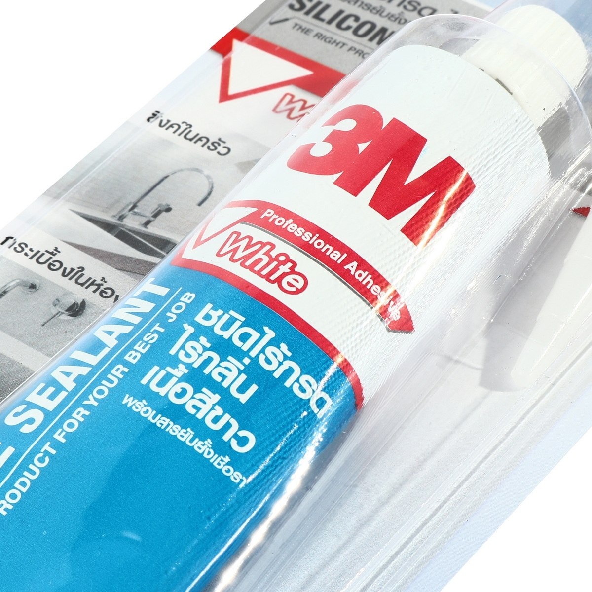 3M กาวซิลิโคน ไร้กรด ไร้กลิ่น (สีขาว) 60ml เหมาะกับงาน ซิงค์ในครัว กระเบื้องในห้องน้ำ และ รอยต่อสุขภัณฑ์