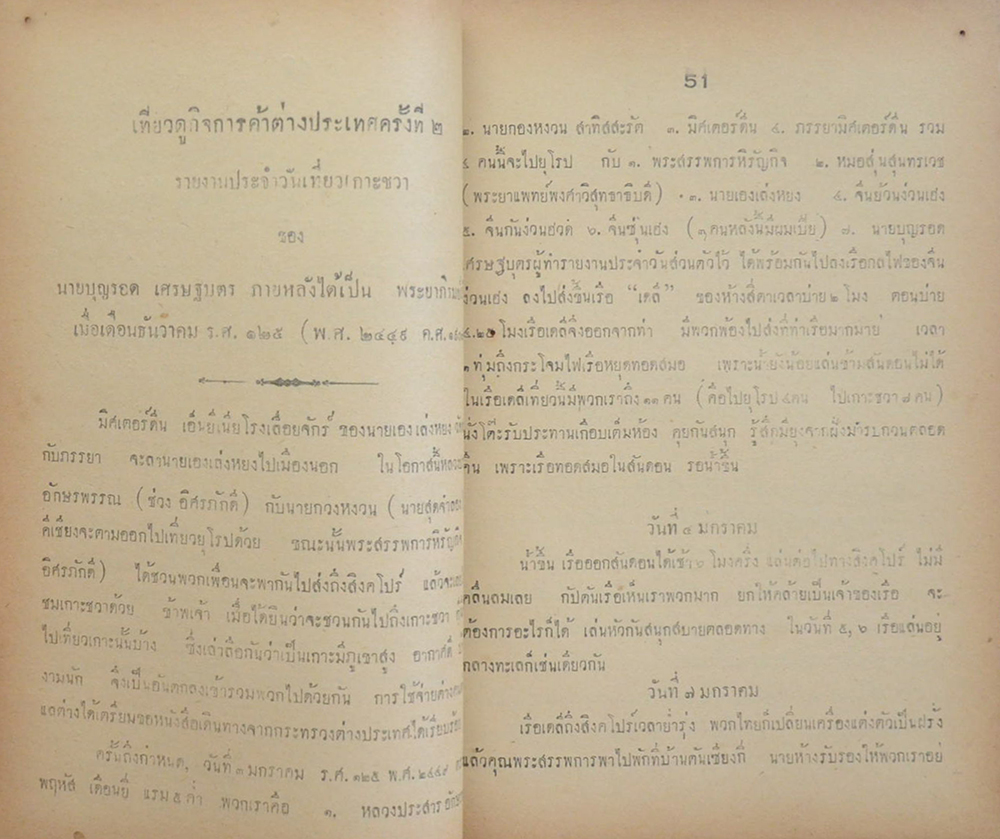 บรรทึกประจำวันการท่องเที่ยวของข้าพเจ้า