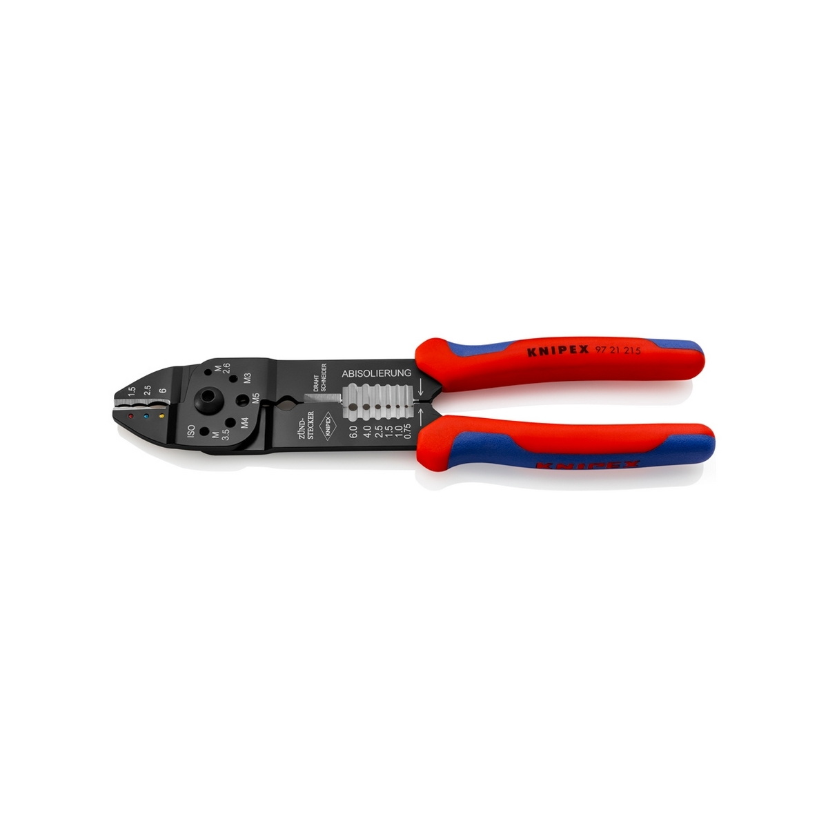 KNIPEX 97 21 215 คีมย้ำหางปลาหุ้มฉนวน