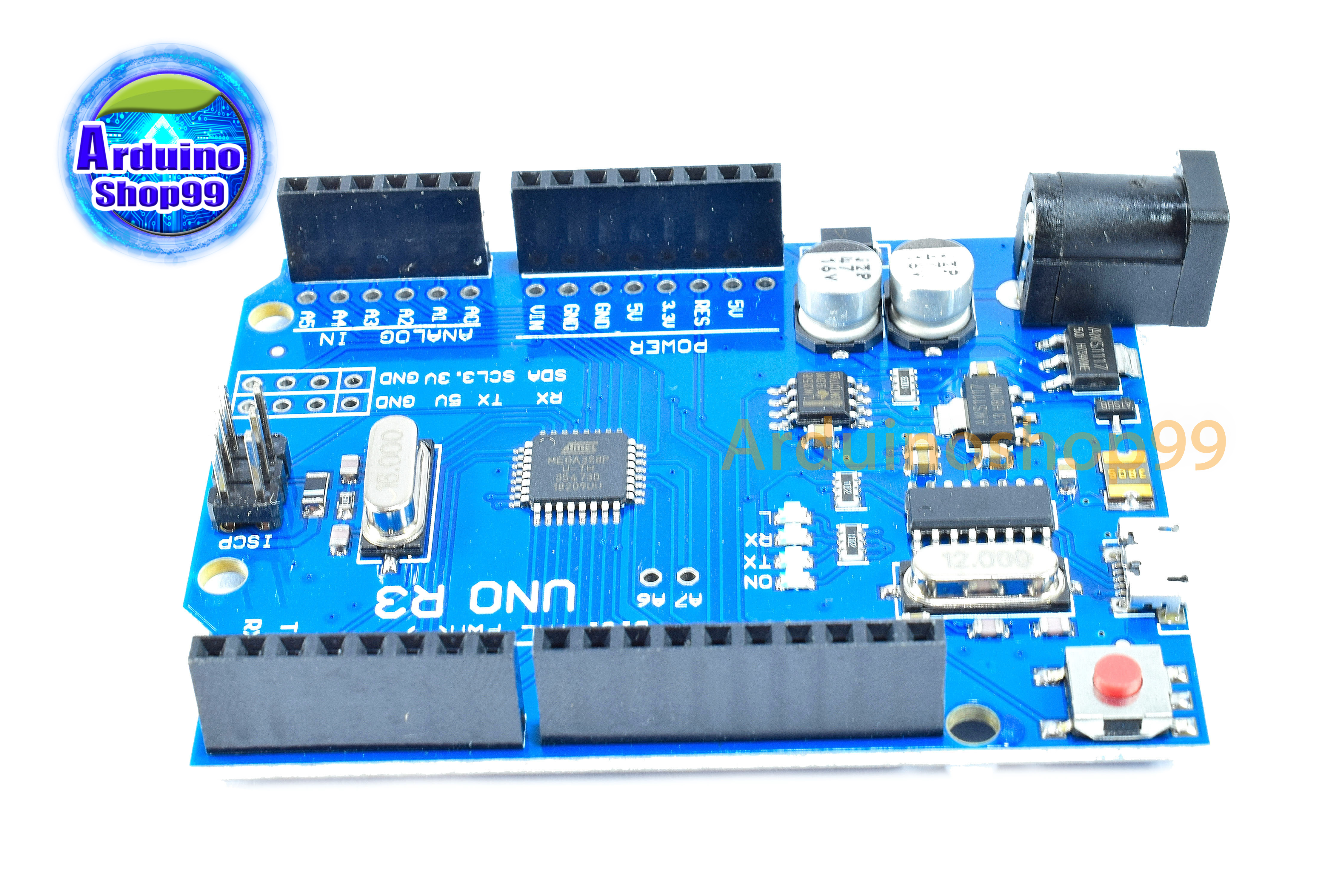 1 ชุด จำนวน 5 ตัว UNO R3 Micro USB + ก้างปลา + สาย USB